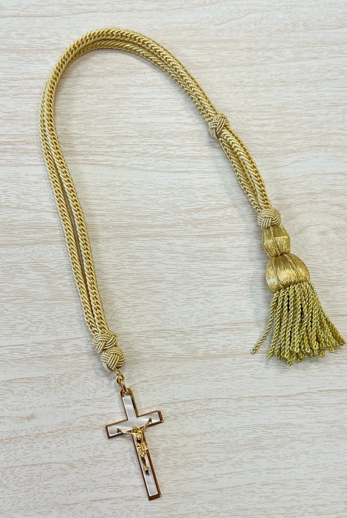 YoYo Boutique Accessories Golden Golden & Nacre Cross