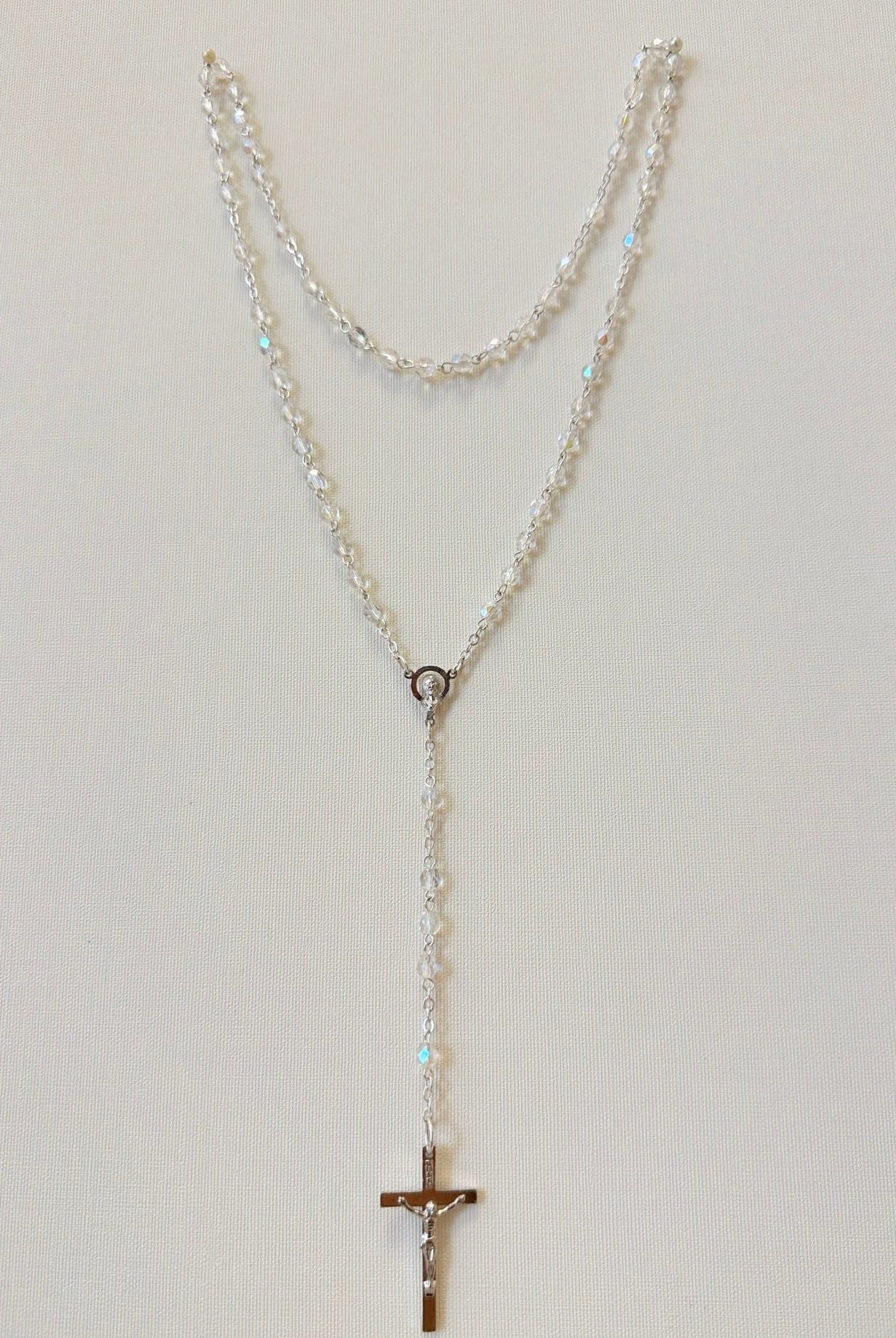 YoYo Boutique Accessories Silver Crystals & Silver Rosary