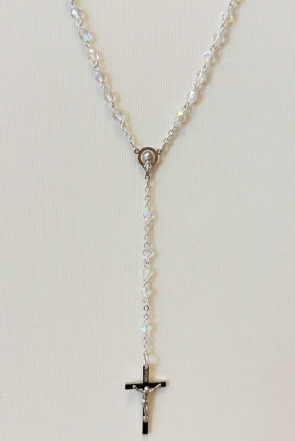 YoYo Boutique Accessories Silver Crystals & Silver Rosary