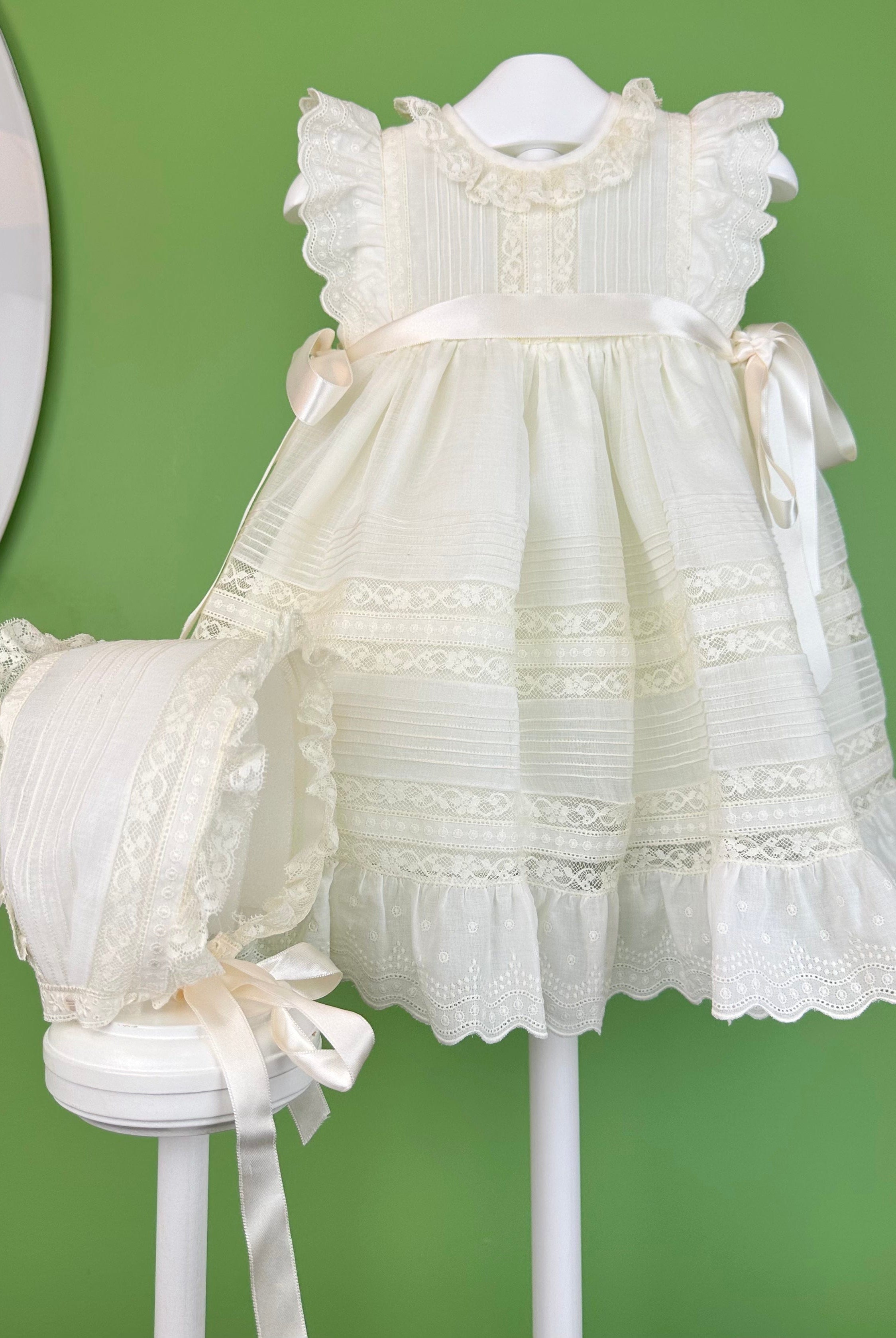 YoYo Boutique Baptism Alanna Dress with Bonnet