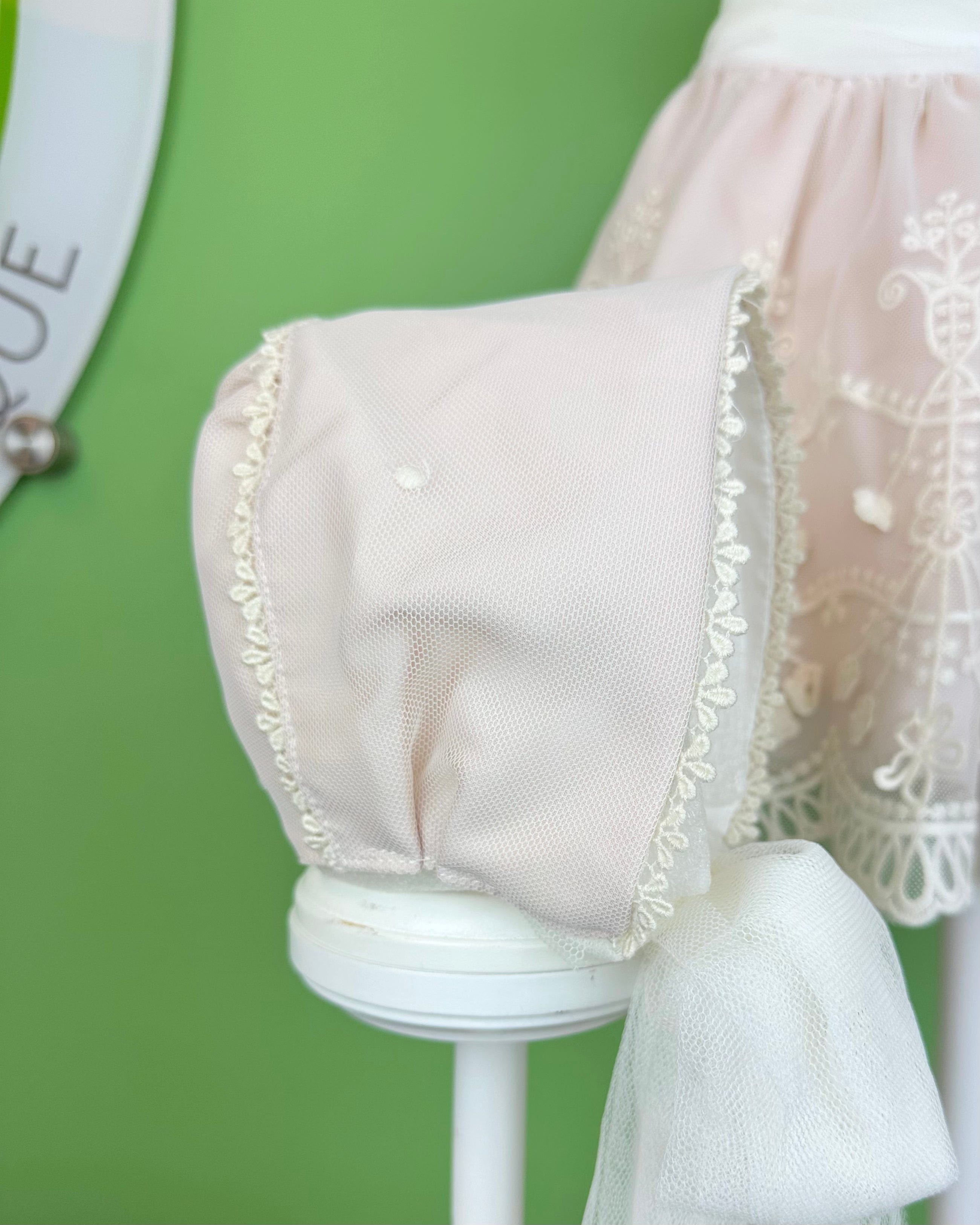 YoYo Boutique Baptism Aroa Dress and Bonnet