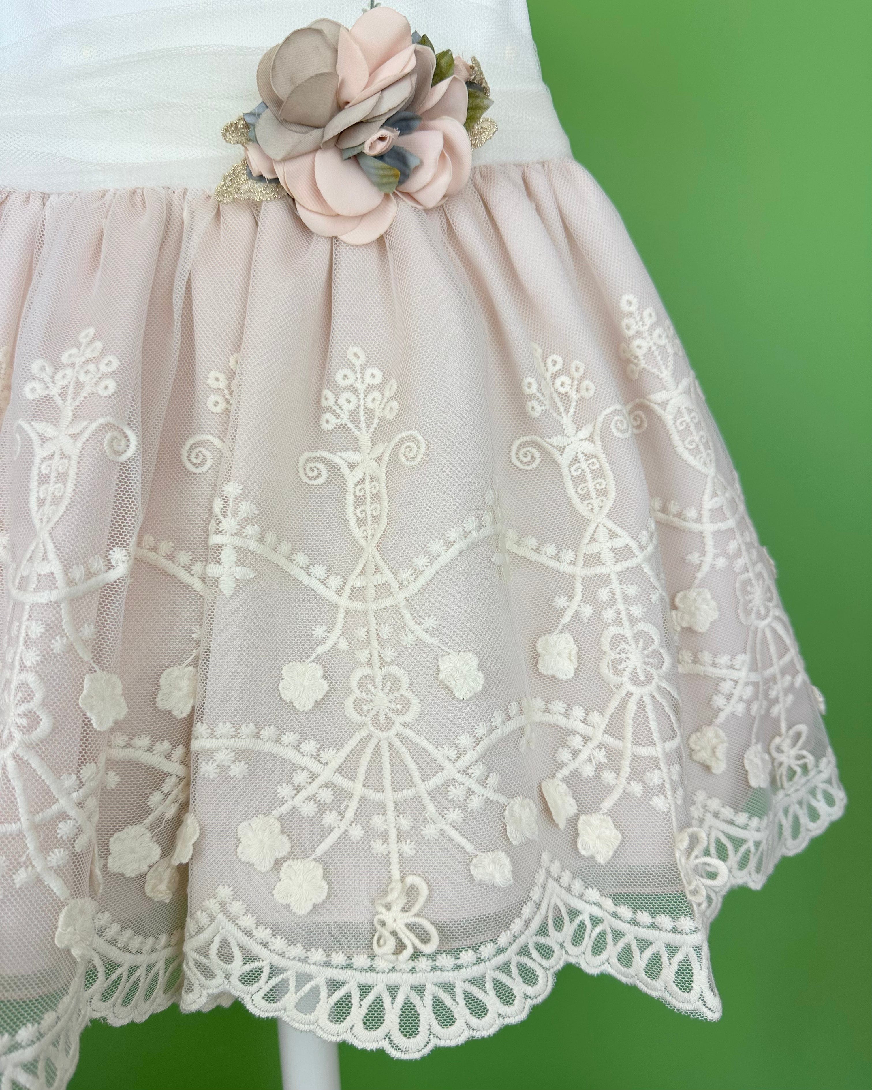 YoYo Boutique Baptism Aroa Dress and Bonnet