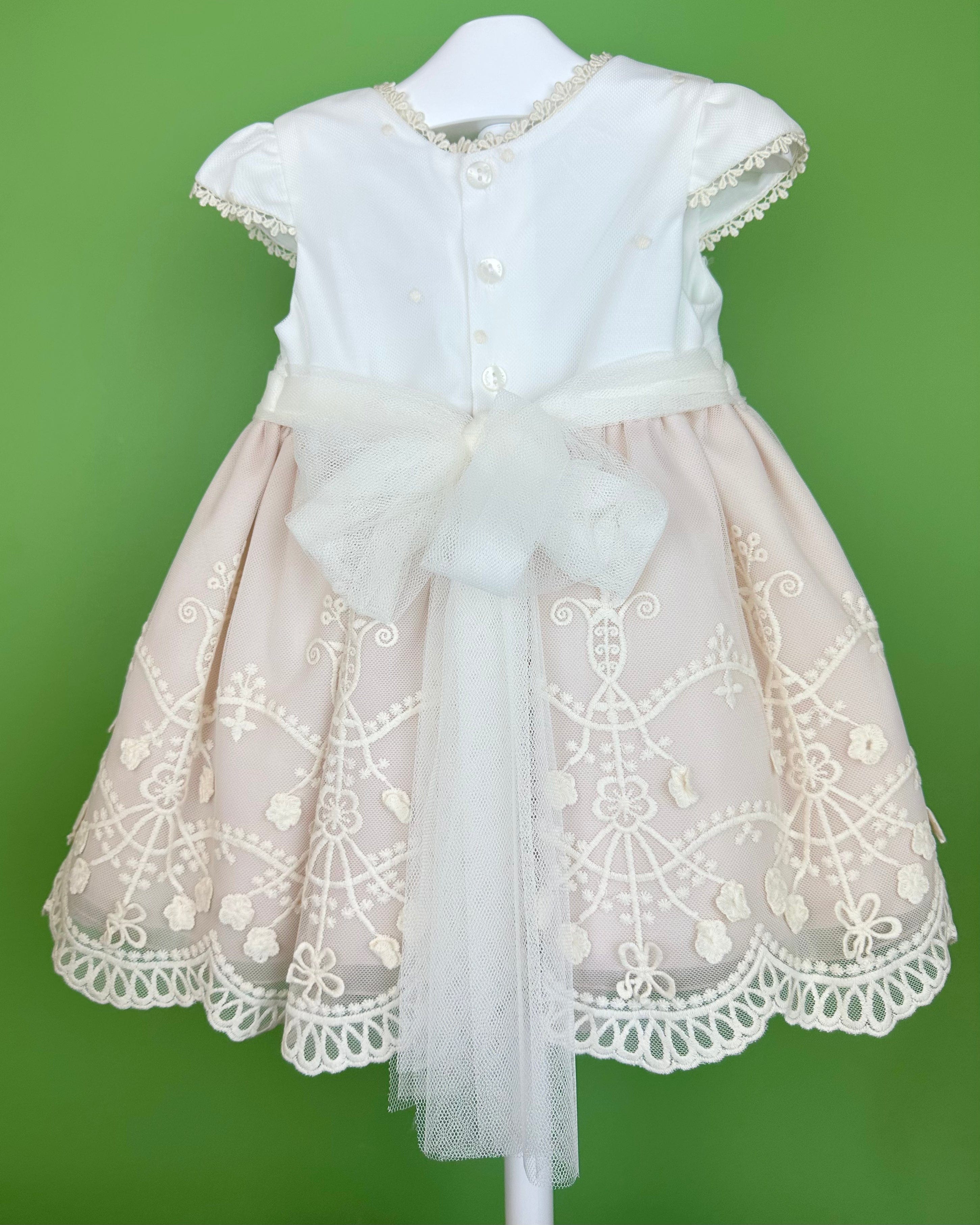 YoYo Boutique Baptism Aroa Dress and Bonnet