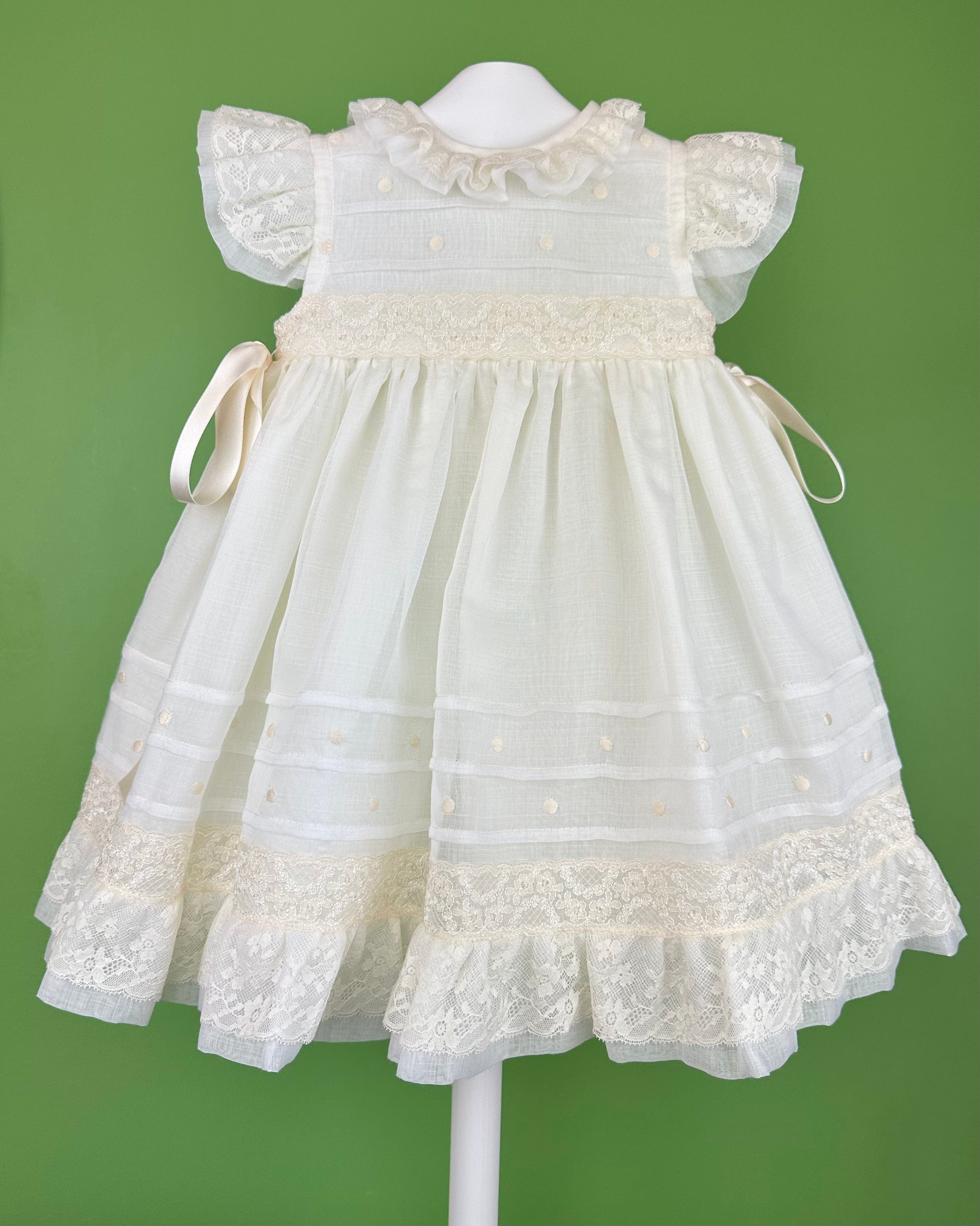 YoYo Boutique Baptism Bella Dress with Bonnet