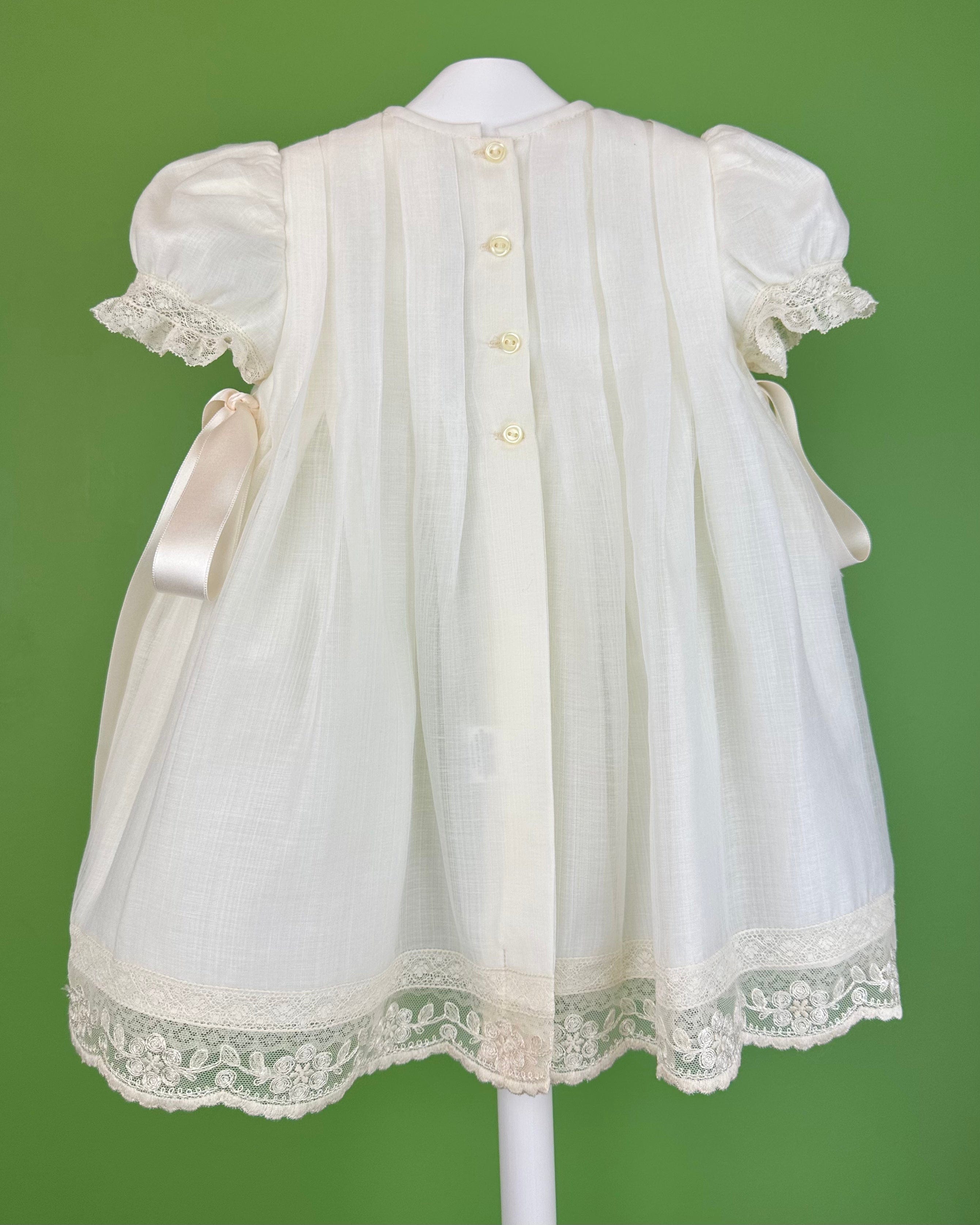 YoYo Boutique Baptism Carolina Dress with Bonnet