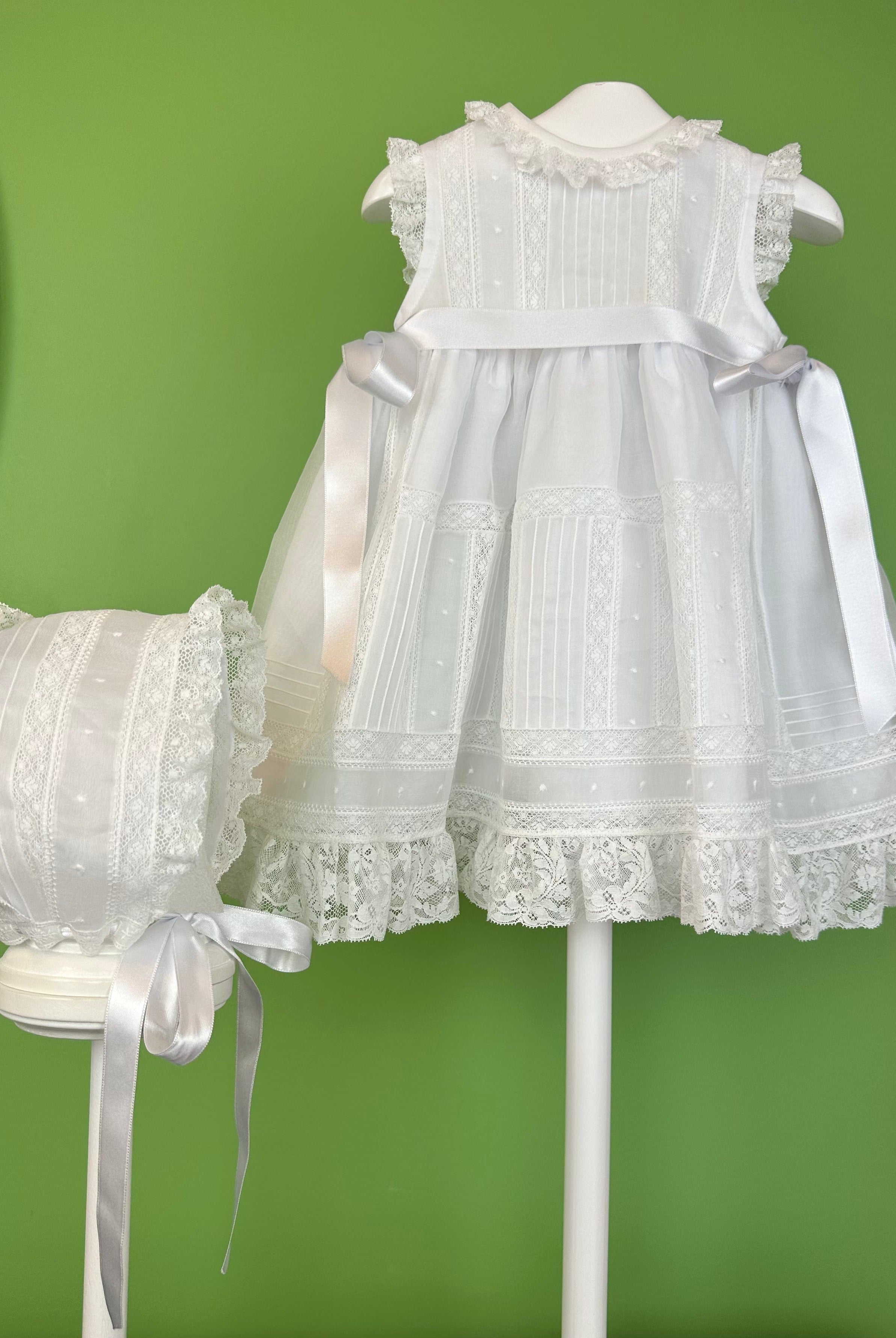YoYo Boutique Baptism Catalina Dress with Bonnet