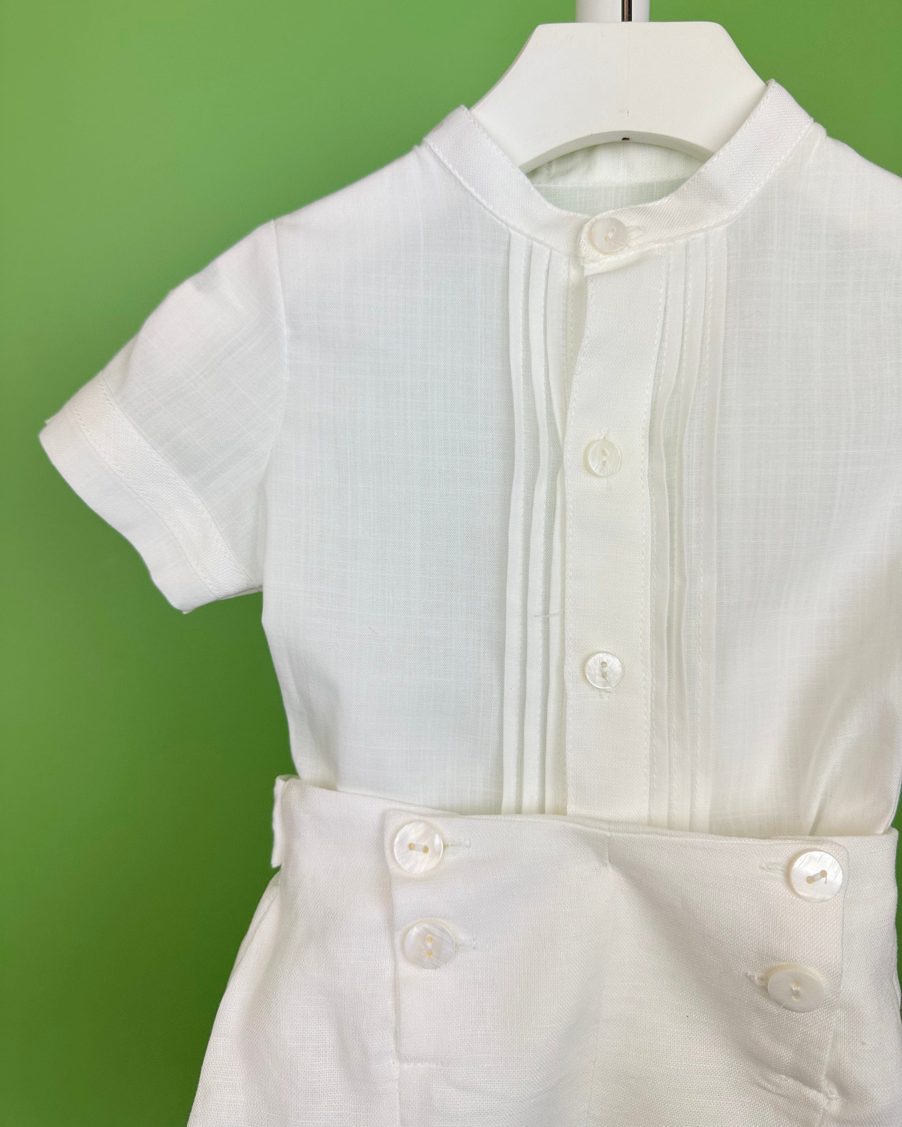 YoYo Boutique Baptism Gabriel White Bubble Outfit