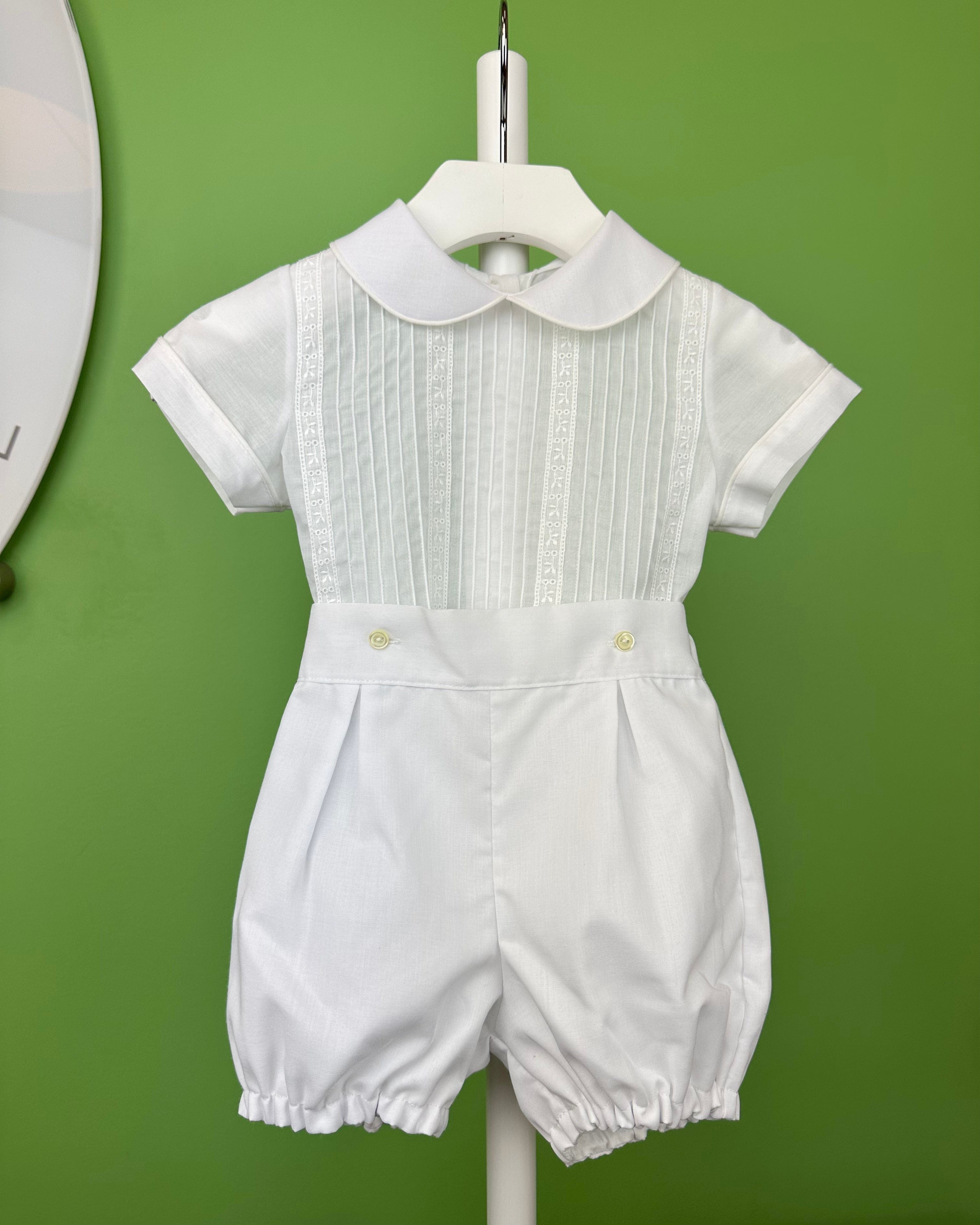 YoYo Boutique Baptism Julio White Bubble Outfit