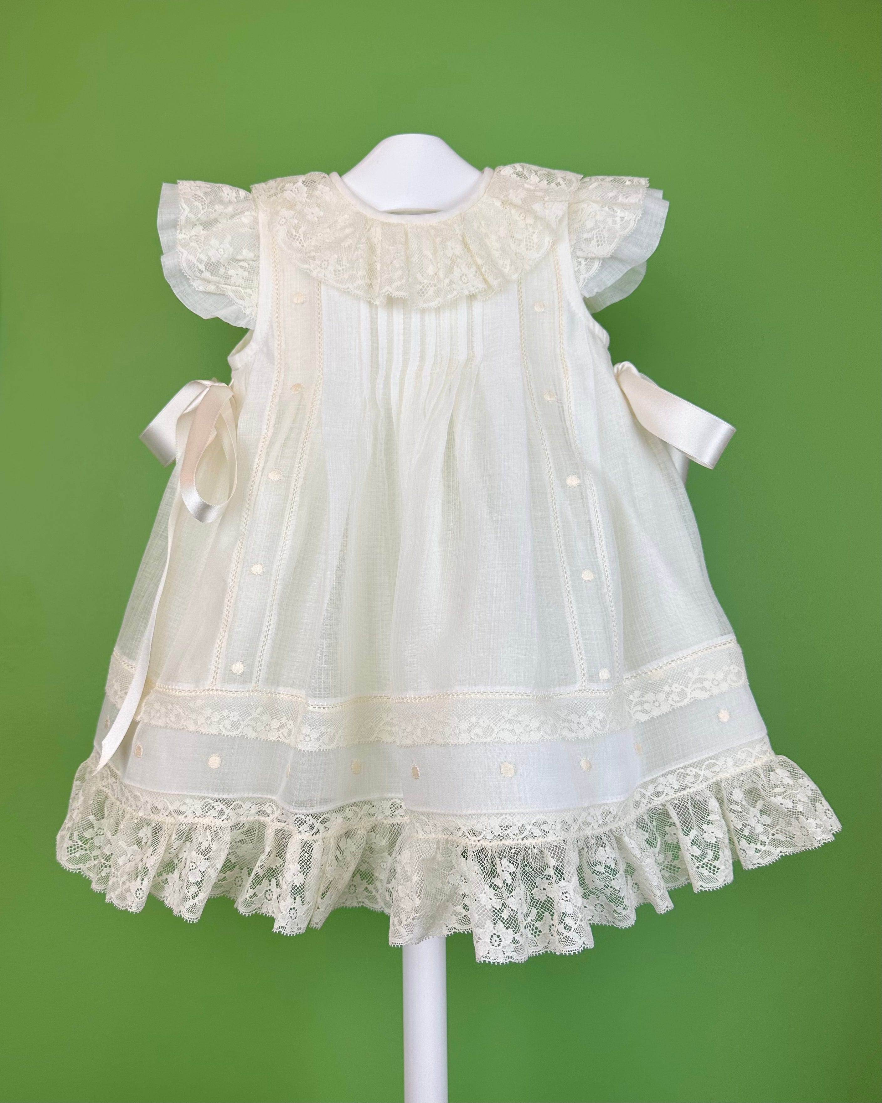 YoYo Boutique Baptism Lina Dress with Bonnet