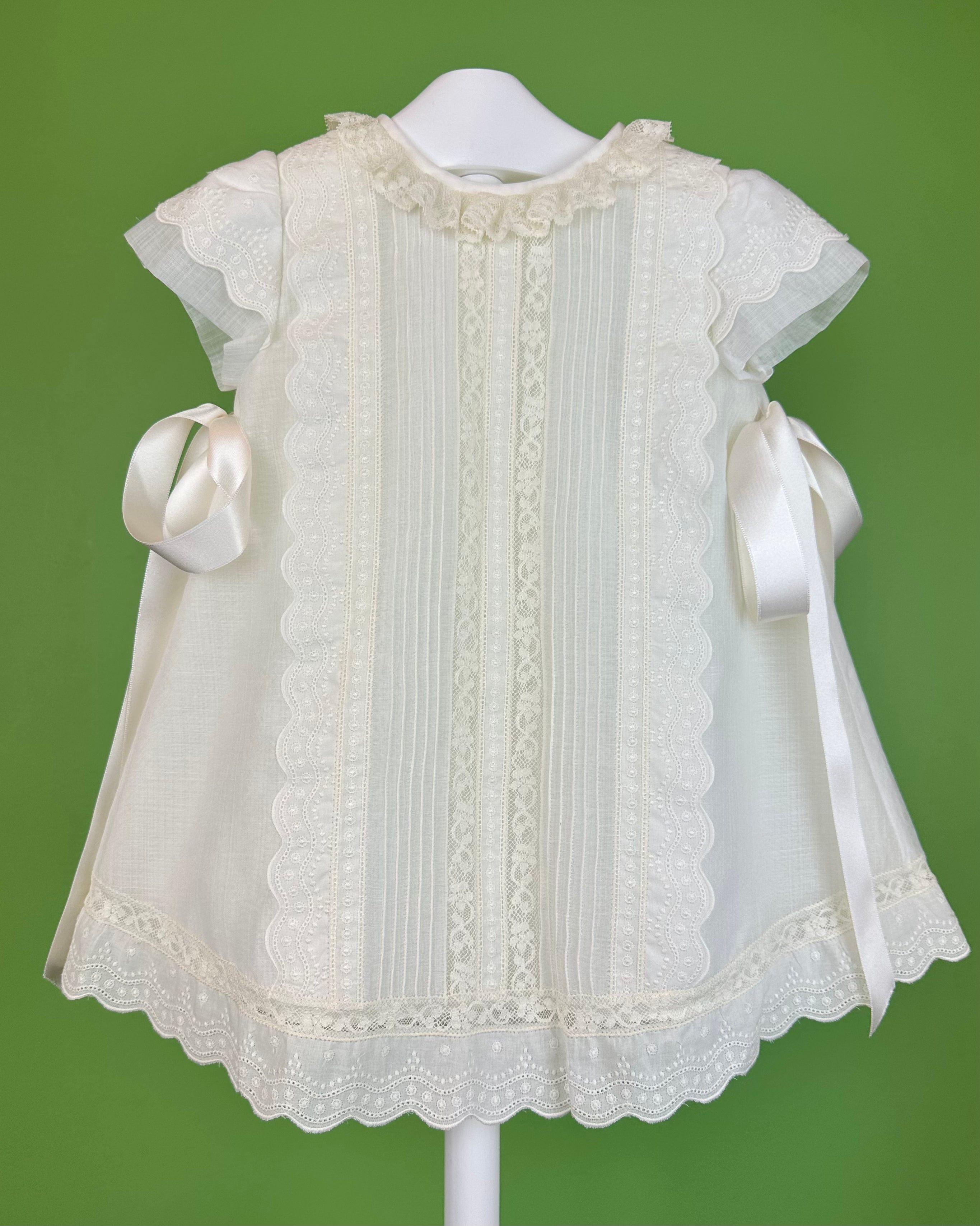 YoYo Boutique Baptism Pilar Dress with Bonnet