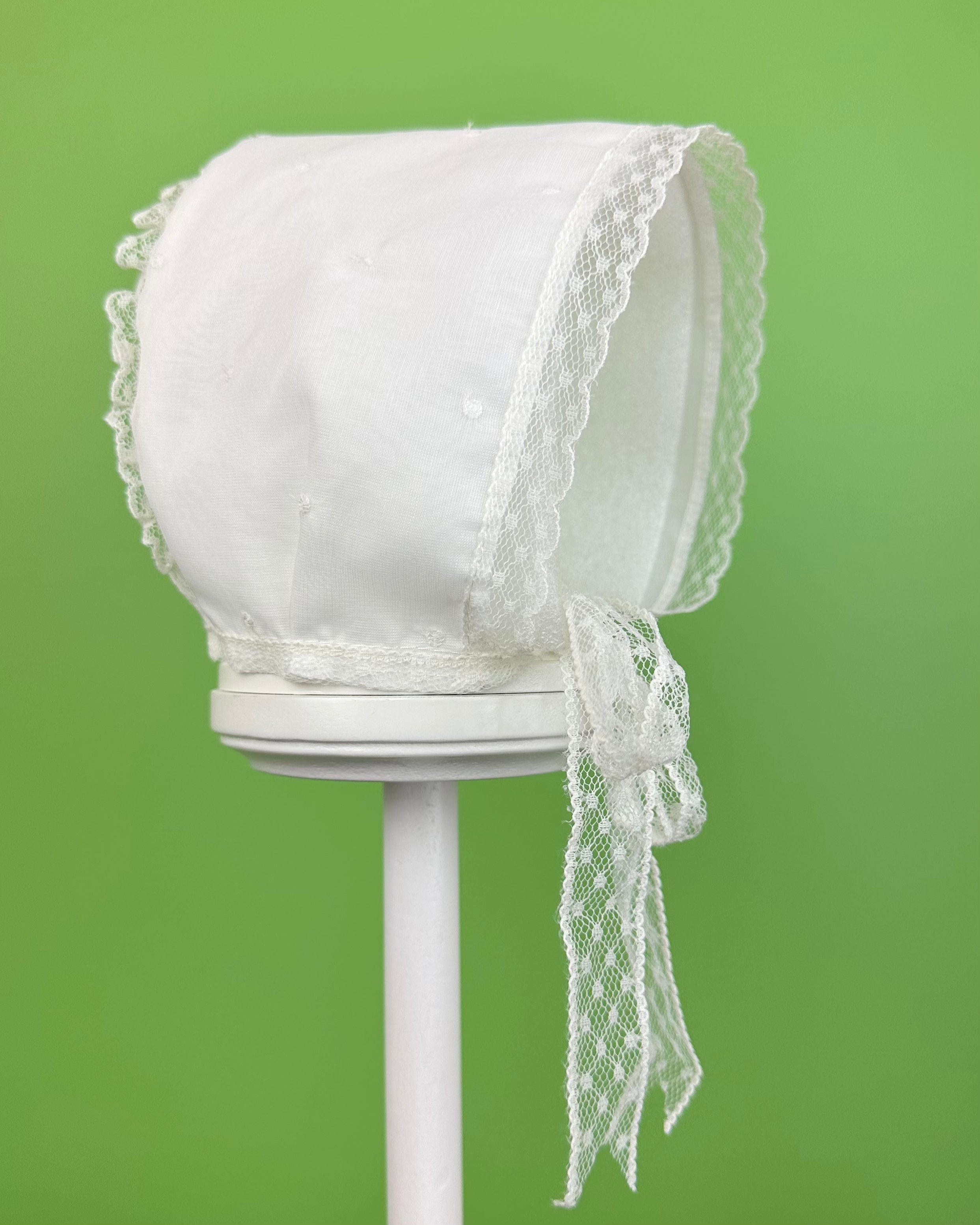 YoYo Boutique Baptism Samantha White Dress with Bonnet