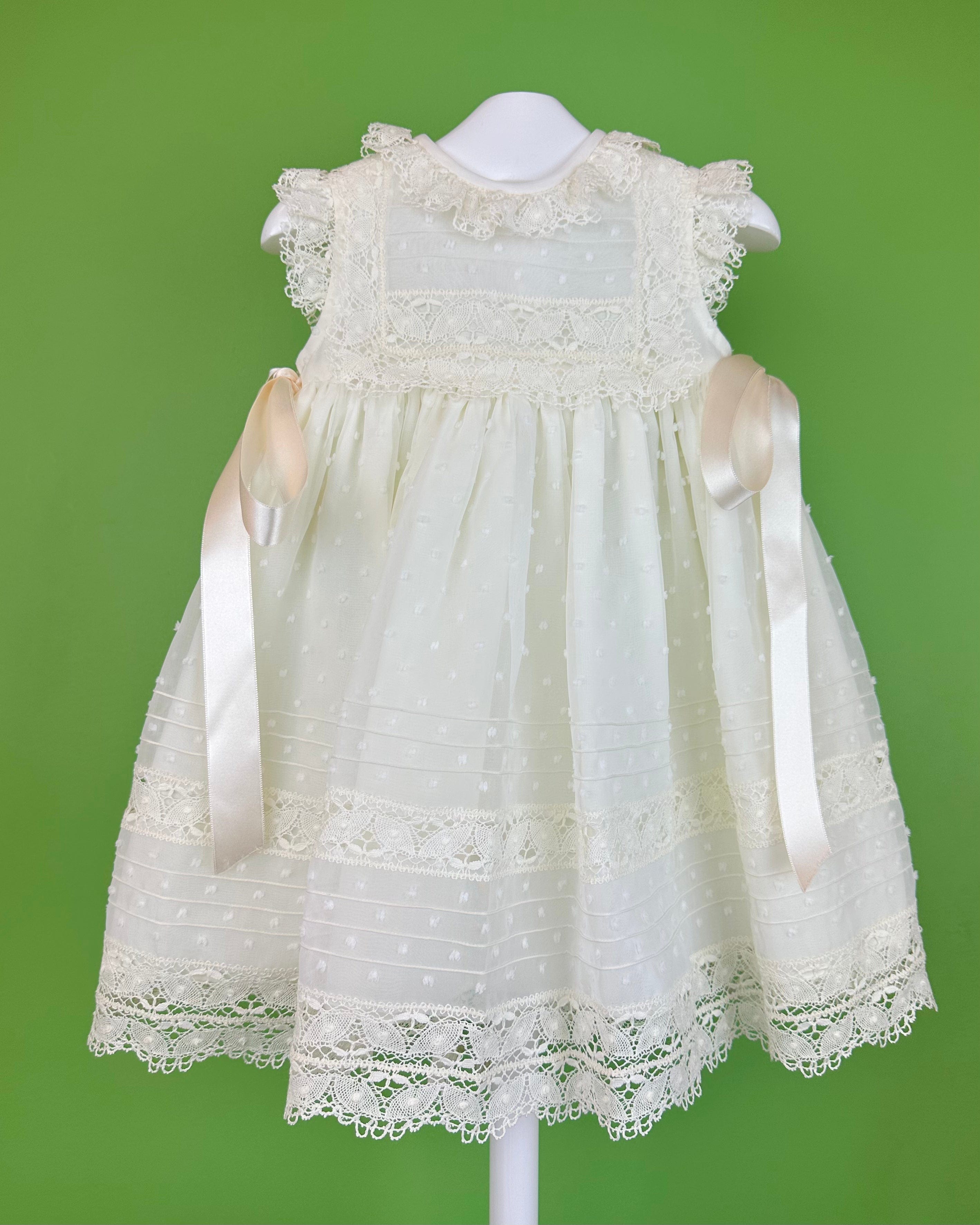 YoYo Boutique Baptism Teresa Dress with Bonnet