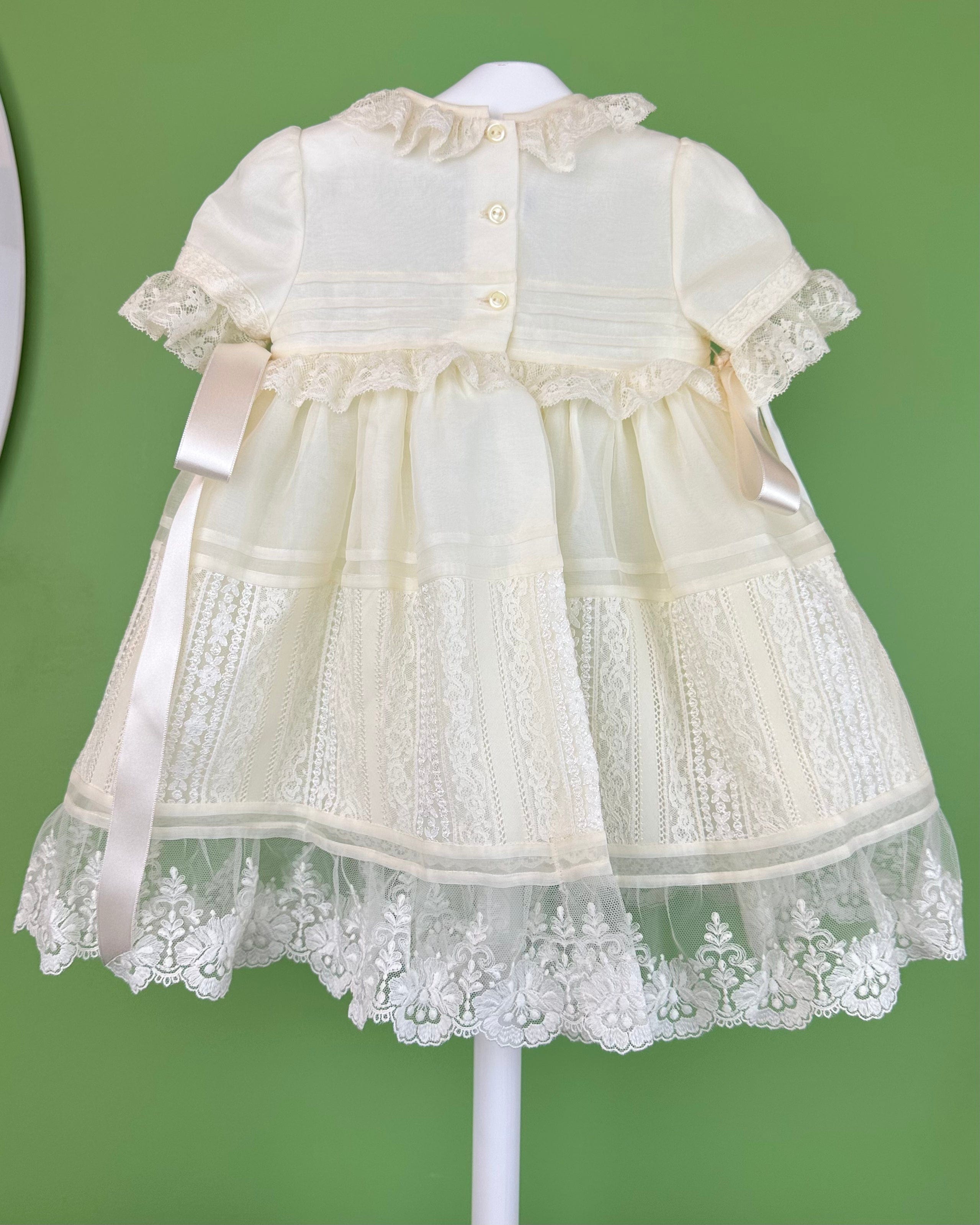 YoYo Boutique Baptism Veronica Dress with Bonnet