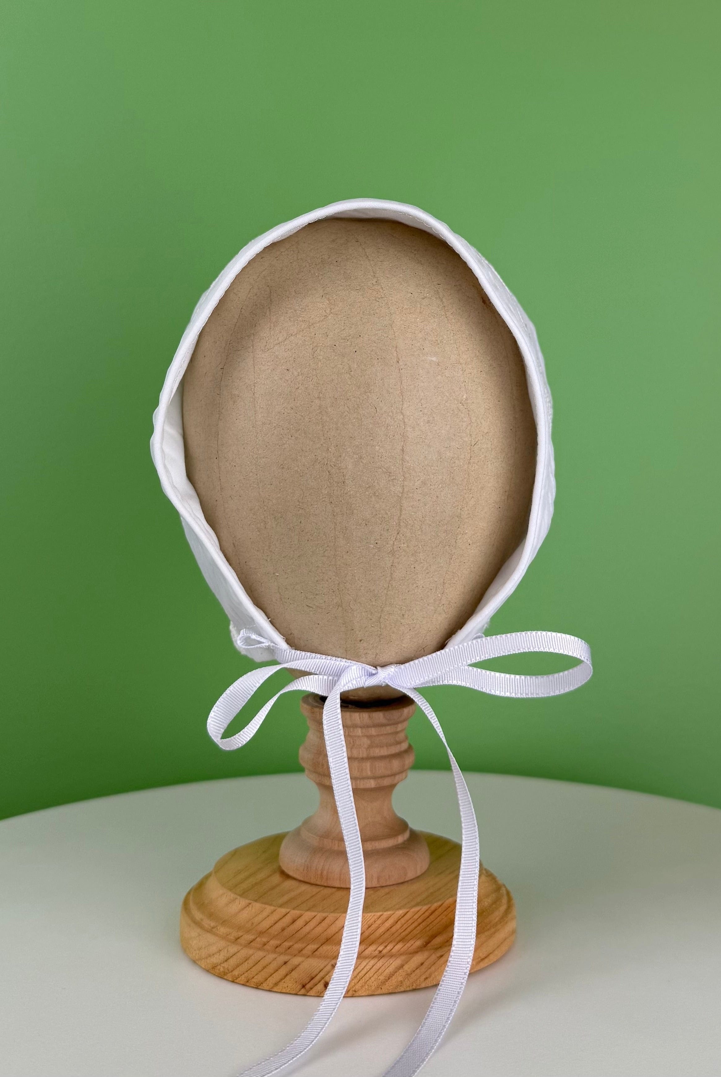 YoYo Boutique Baptism White Bonnet