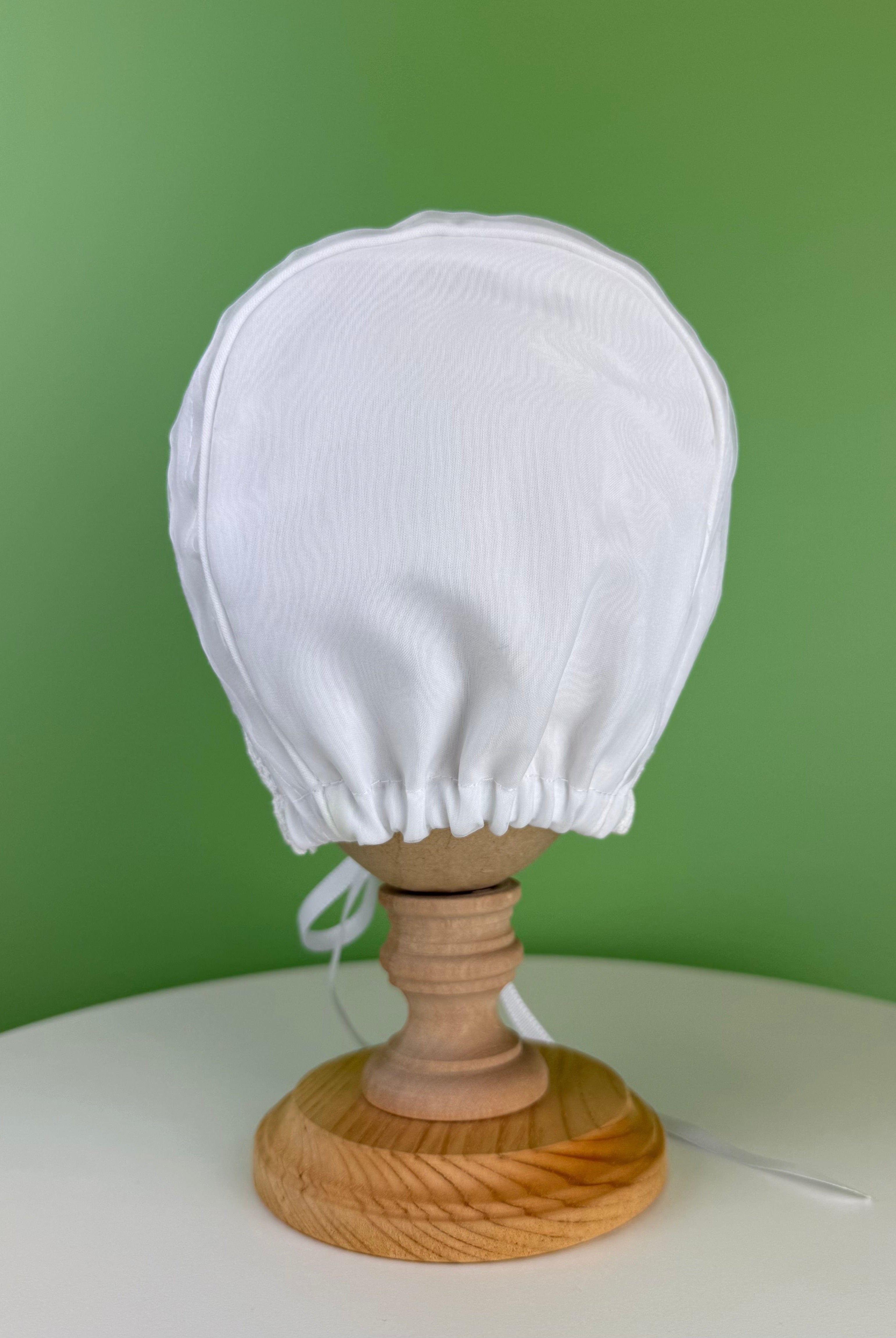 YoYo Boutique Baptism White Bonnet