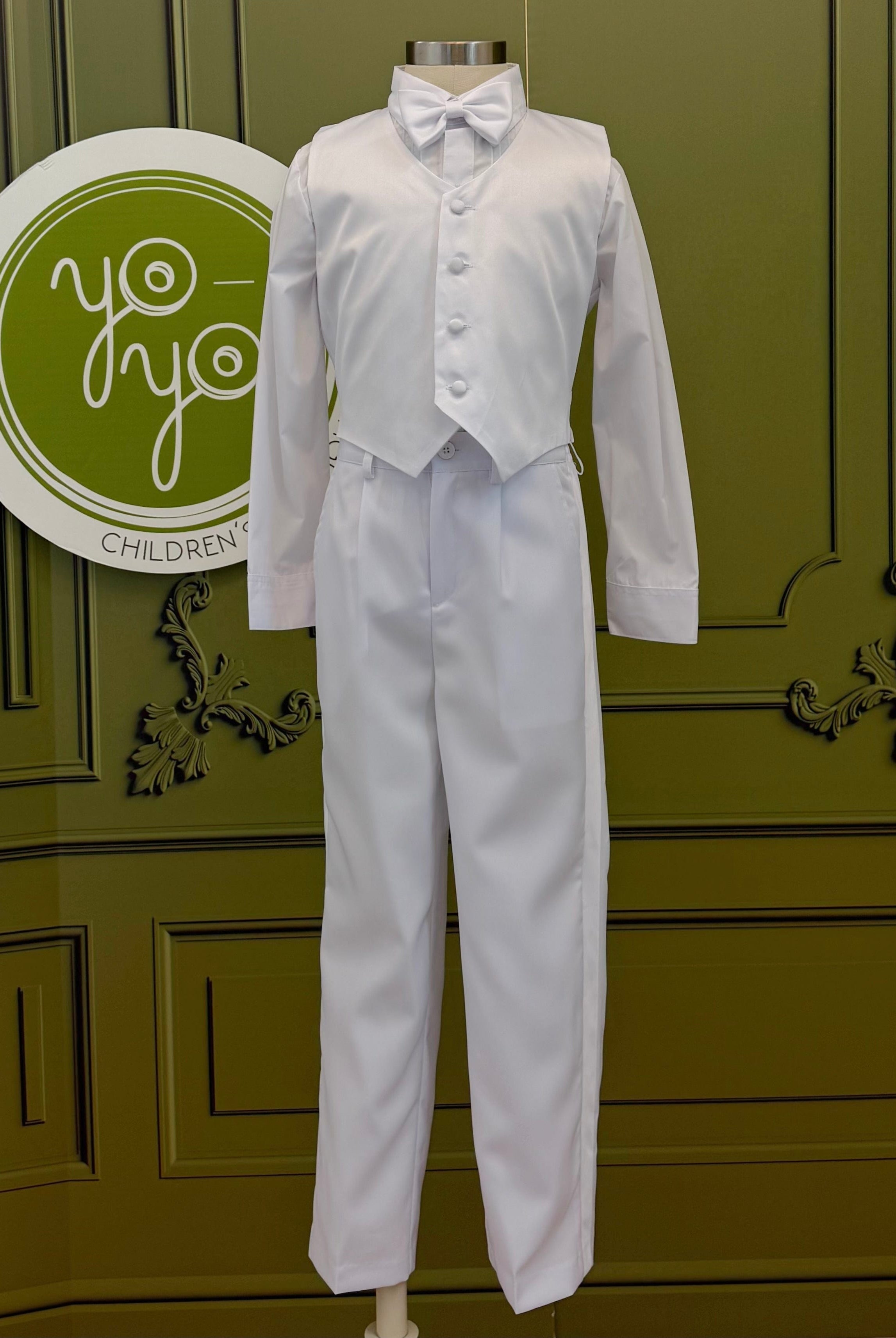 YoYo Boutique First Communion 8 / White White First Communion Tuxedo