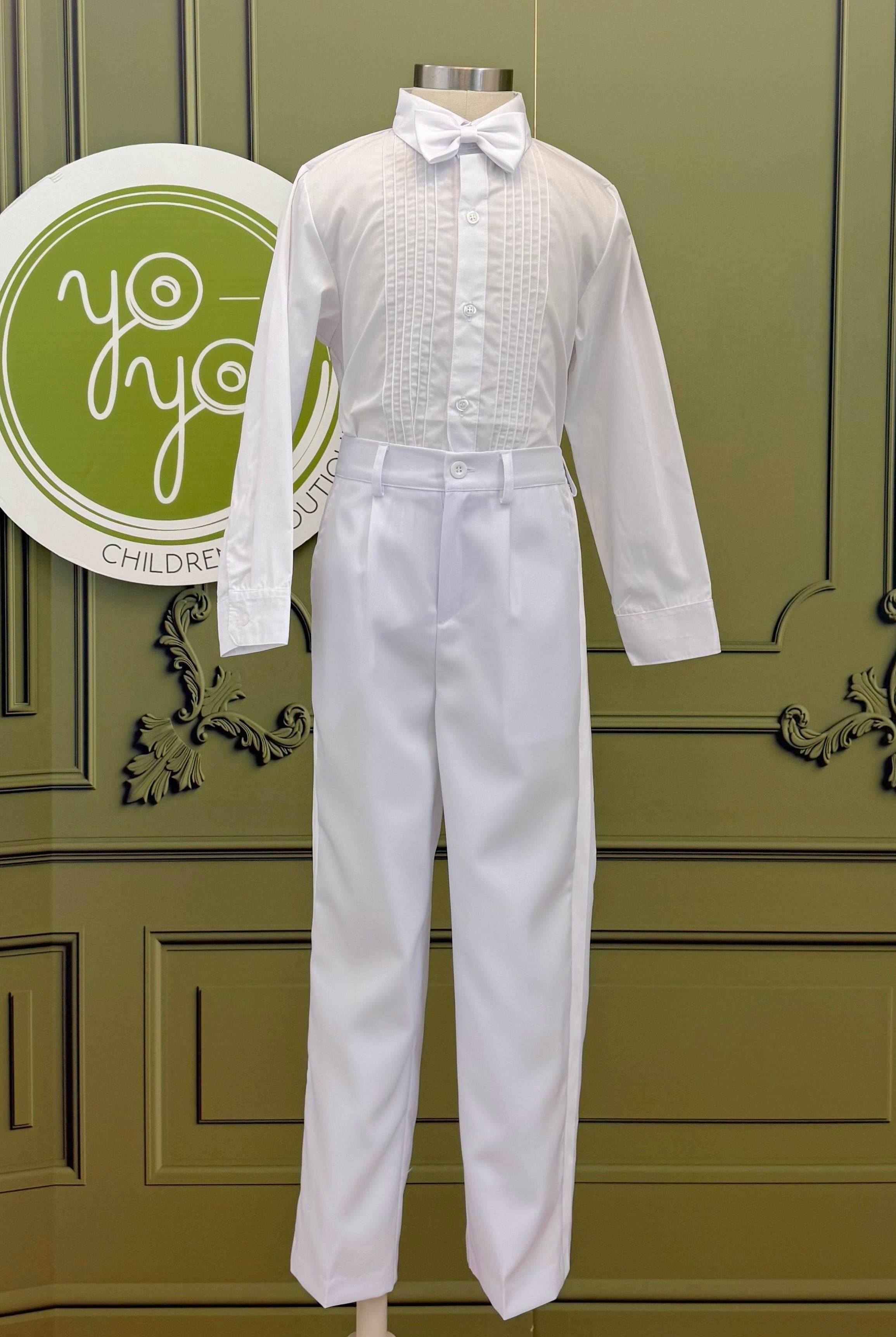 YoYo Boutique First Communion 8 / White White First Communion Tuxedo