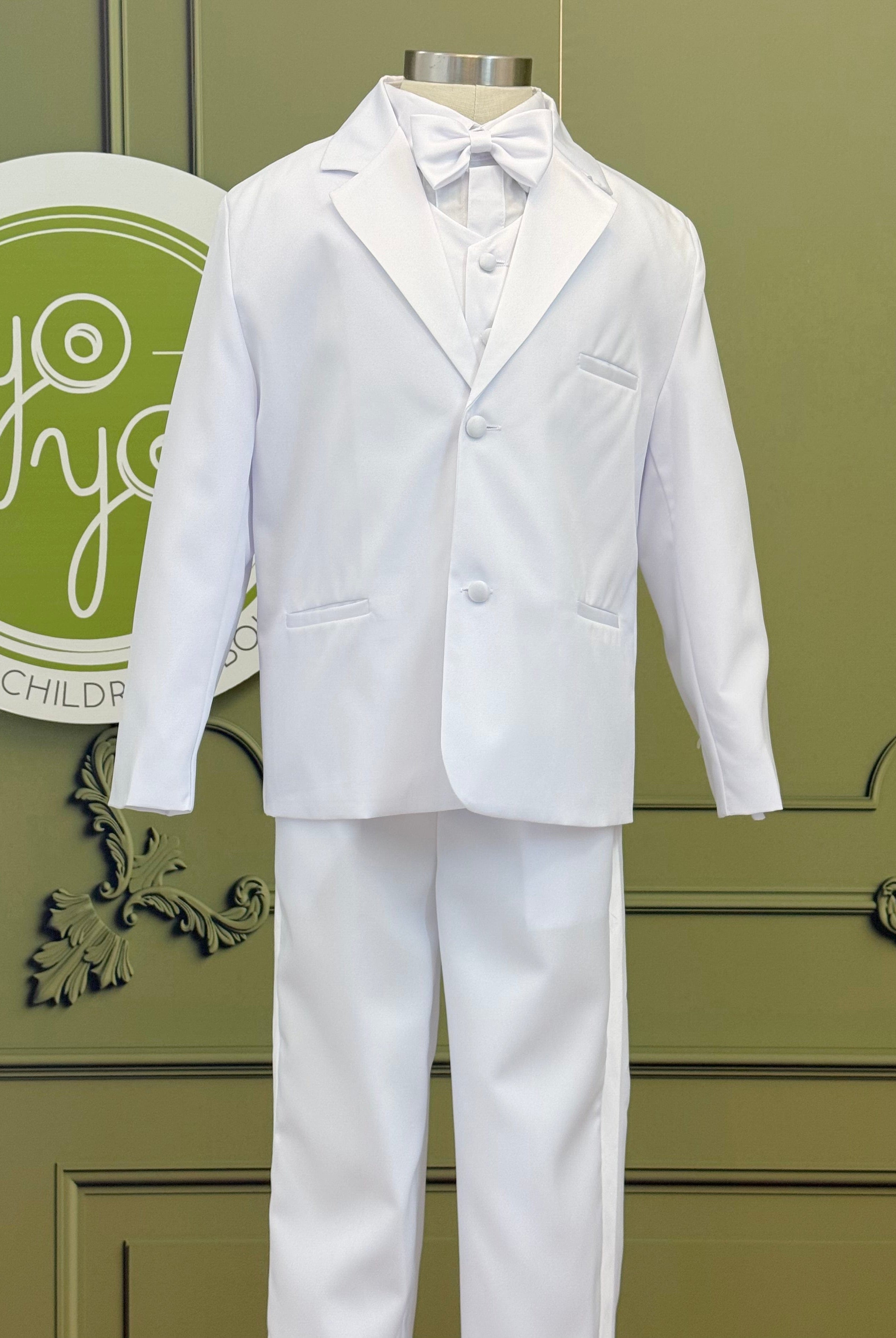YoYo Boutique First Communion 8 / White White First Communion Tuxedo