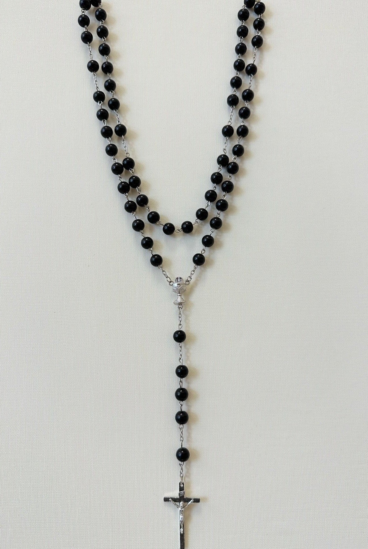 YoYo Boutique Rosary Black Black Beads Rosary