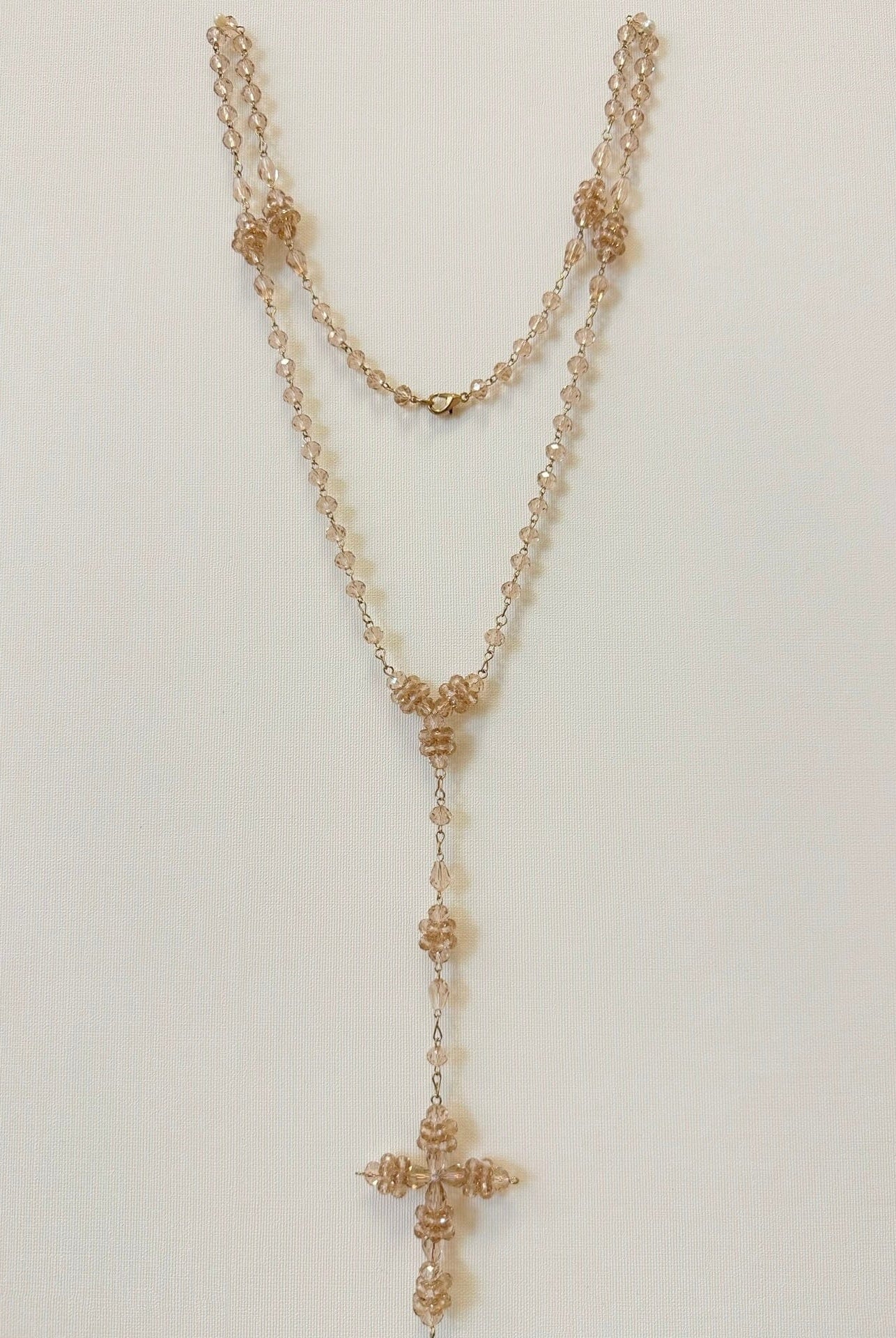 YoYo Boutique Rosary Blush Blush Crystal Rosary