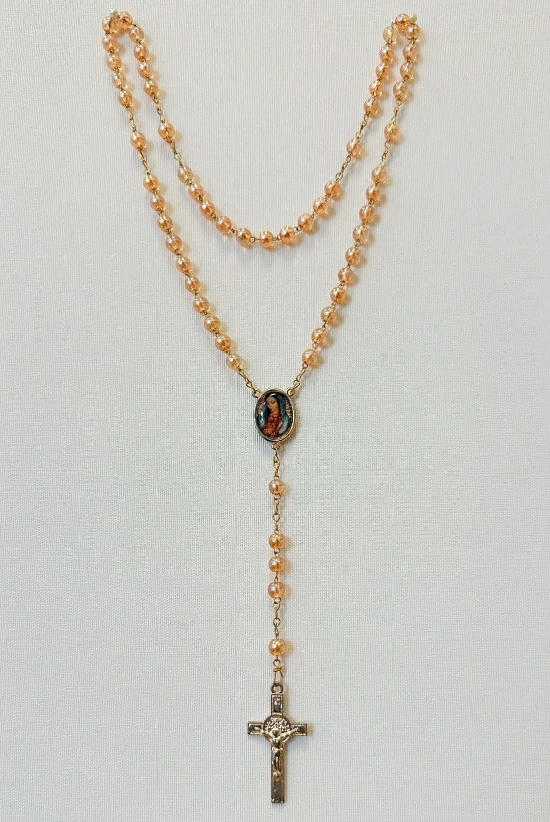 YoYo Boutique Rosary Blush Blush & Virgin of Guadalupe Rosary