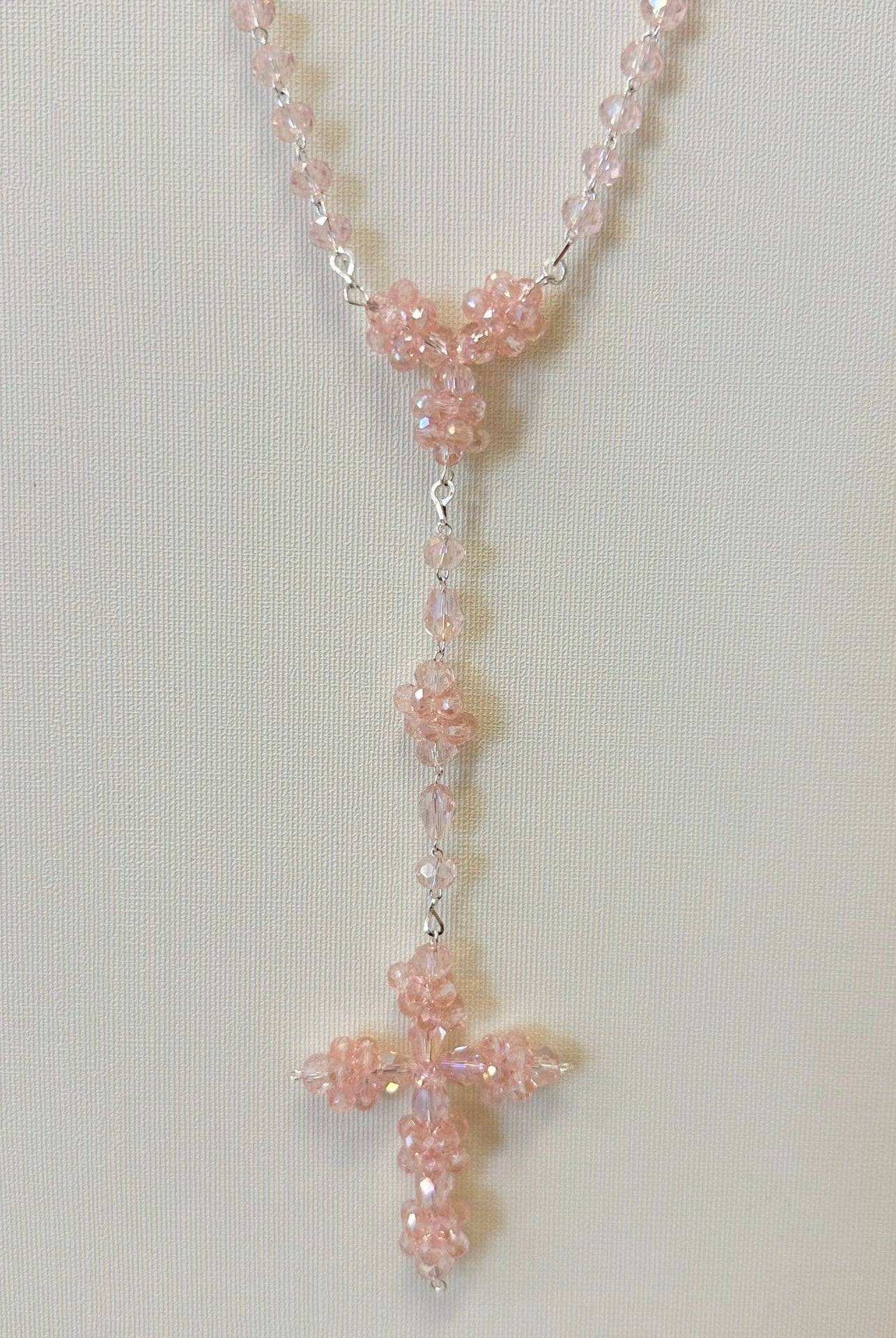 YoYo Boutique Rosary Pink Pink Crystals Rosary