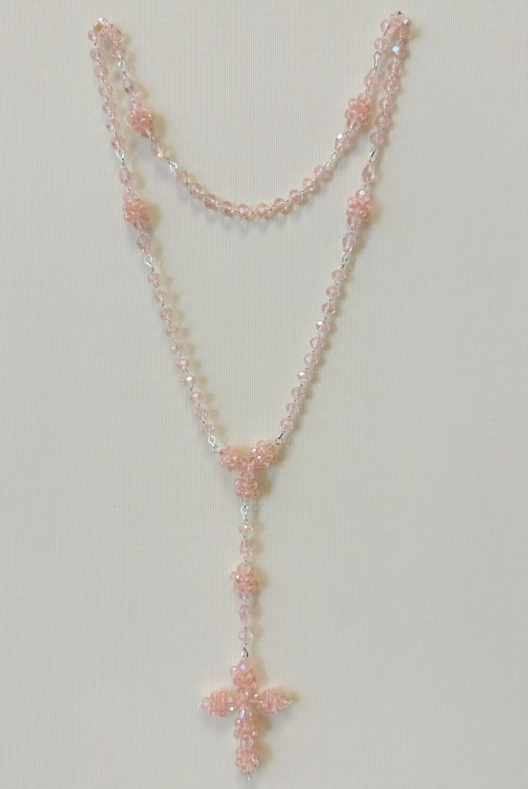 YoYo Boutique Rosary Pink Pink Crystals Rosary