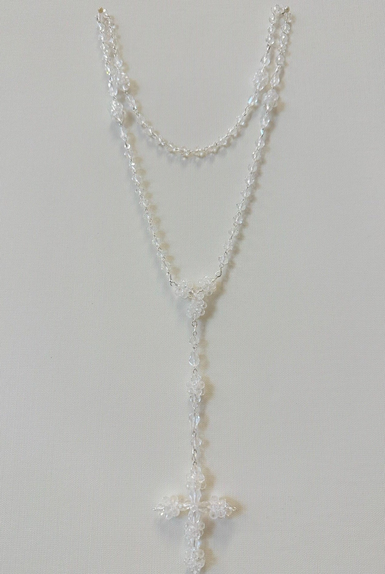 YoYo Boutique Rosary White White Crystals Rosary
