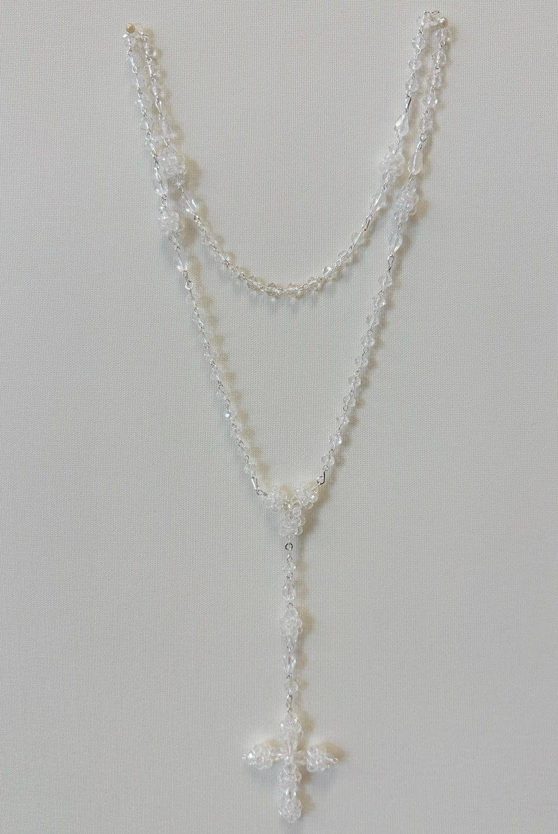 YoYo Boutique Rosary White White Crystals Rosary