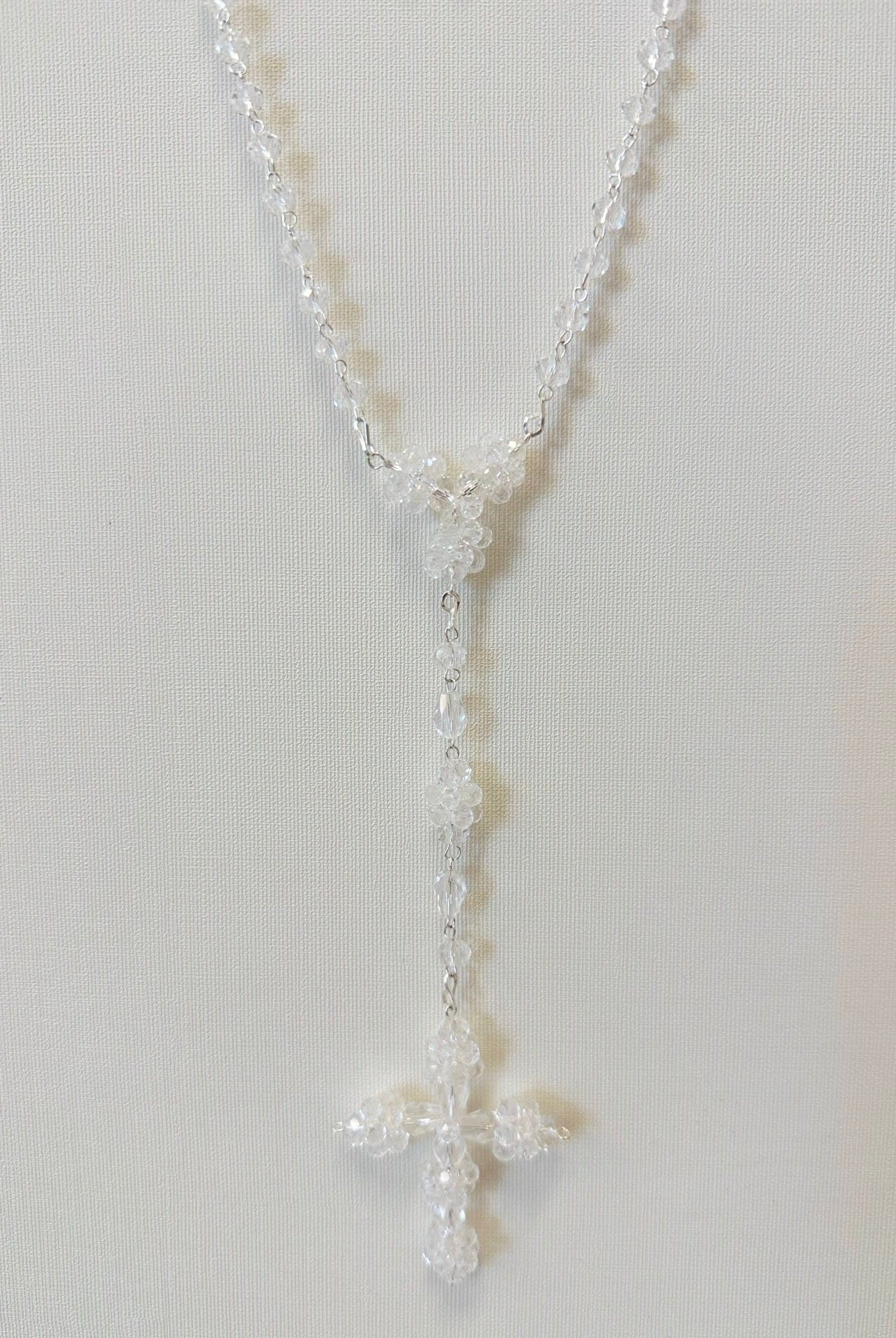 YoYo Boutique Rosary White White Crystals Rosary