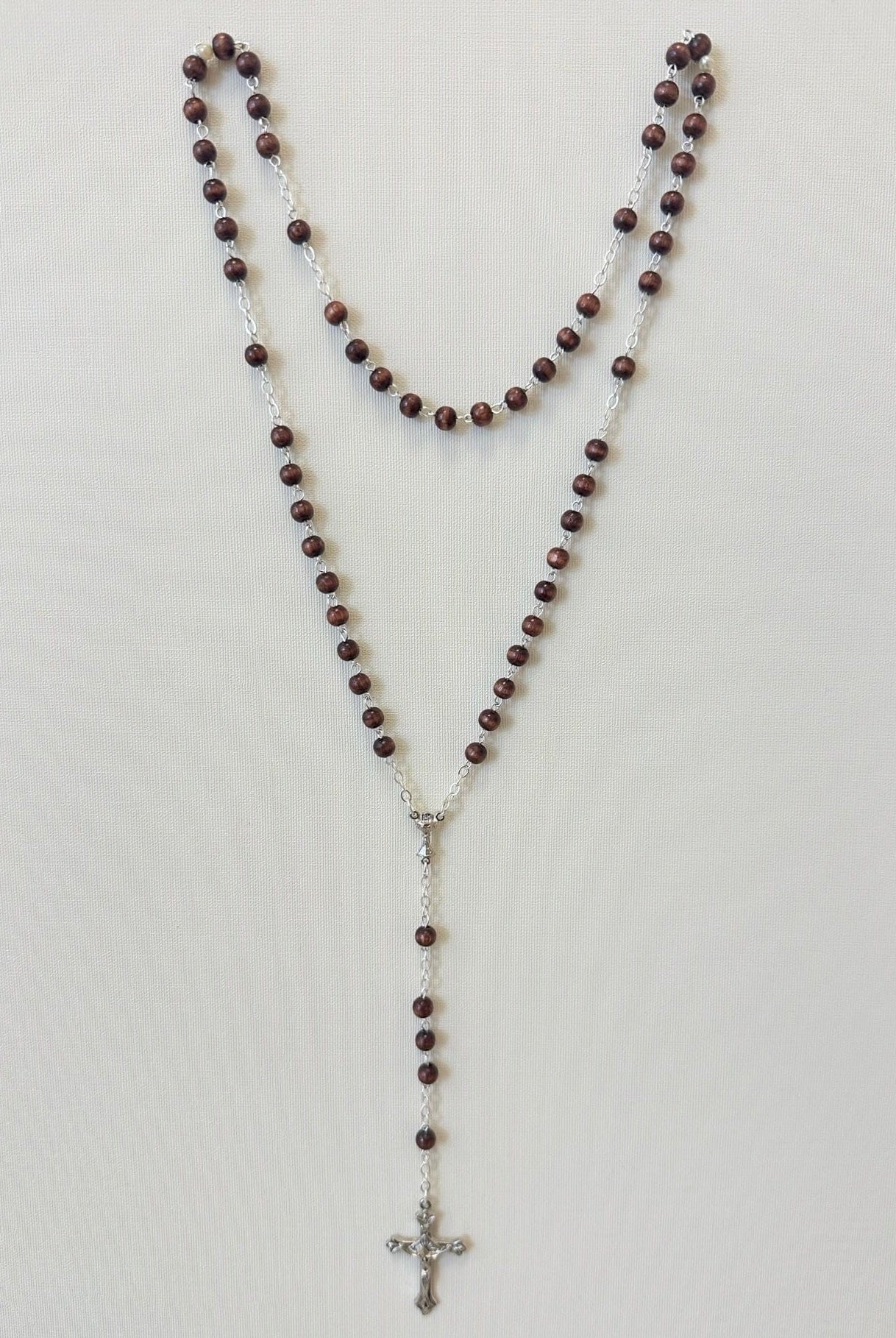 YoYo Boutique Rosary Wood Rosary Wood & Silver