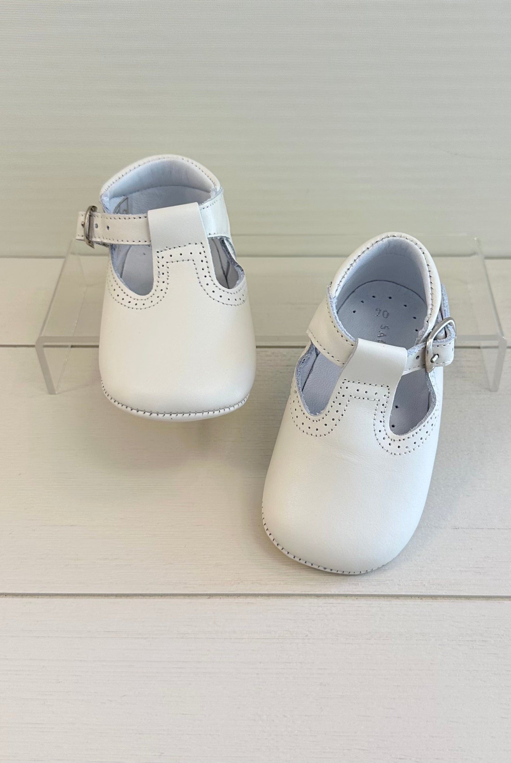 YoYo Boutique Shoes Off-White Pre-Walker T-Bar Shoes