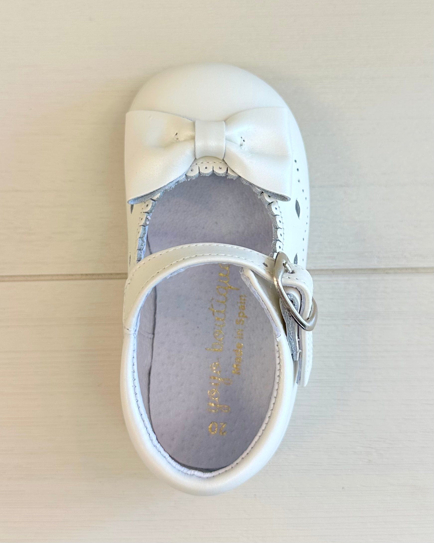 YoYo Boutique Shoes Pearl White Mary Jane with Bow Shoes