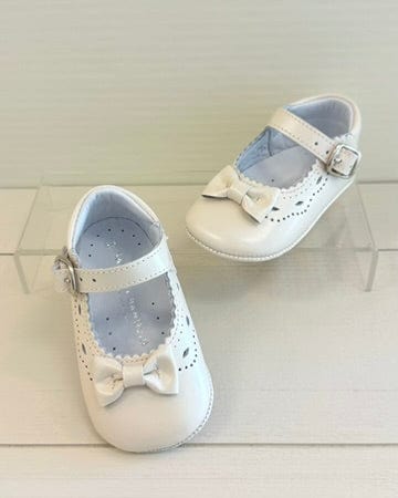 YoYo Boutique Shoes Pearl White Pre-Walker Mary Jane with Bow Shoes