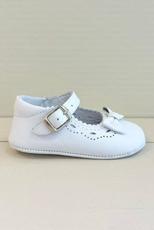 YoYo Boutique Shoes White Pre-Walker Mary Jane with Bow Shoes