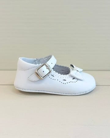 YoYo Boutique Shoes White Pre-Walker Mary Jane with Bow Shoes