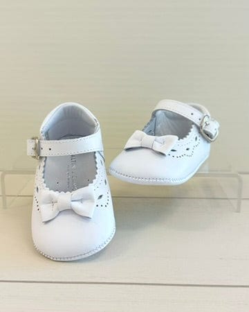 YoYo Boutique Shoes White Pre-Walker Mary Jane with Bow Shoes