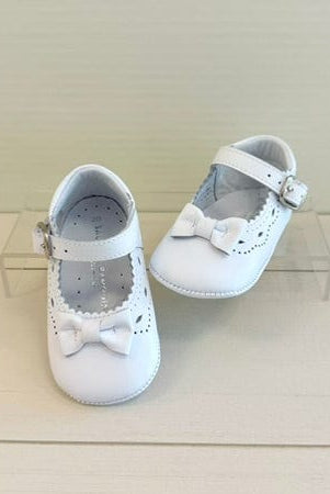 YoYo Boutique Shoes White Pre-Walker Mary Jane with Bow Shoes