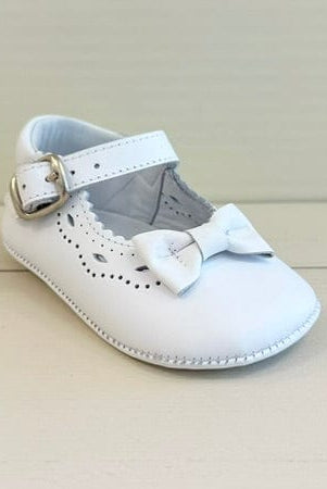 YoYo Boutique Shoes White Pre-Walker Mary Jane with Bow Shoes