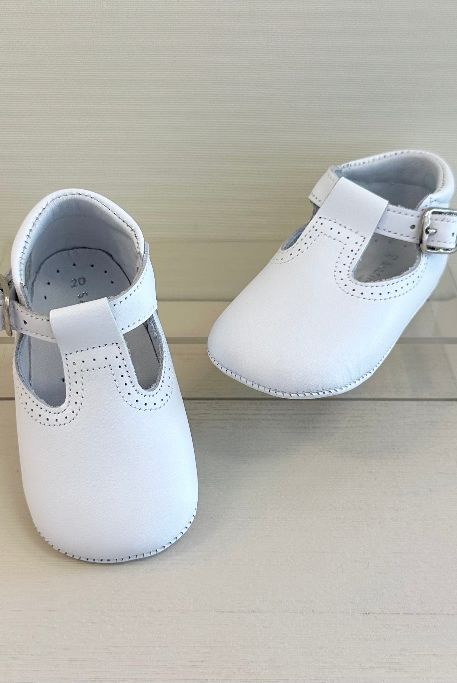 YoYo Boutique Shoes White Pre-Walker T-Bar Shoes