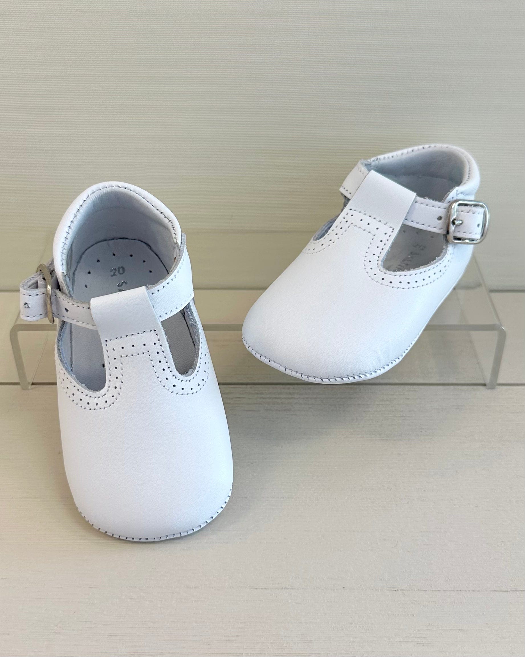 YoYo Boutique Shoes White Pre-Walker T-Bar Shoes
