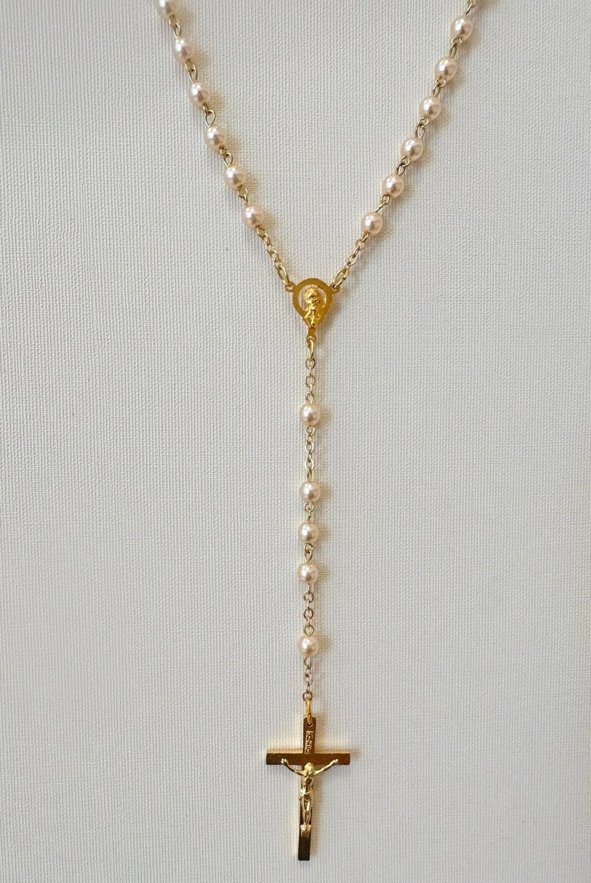 YoYo by Nina Rosary Gold Pearls & Golden Rosary
