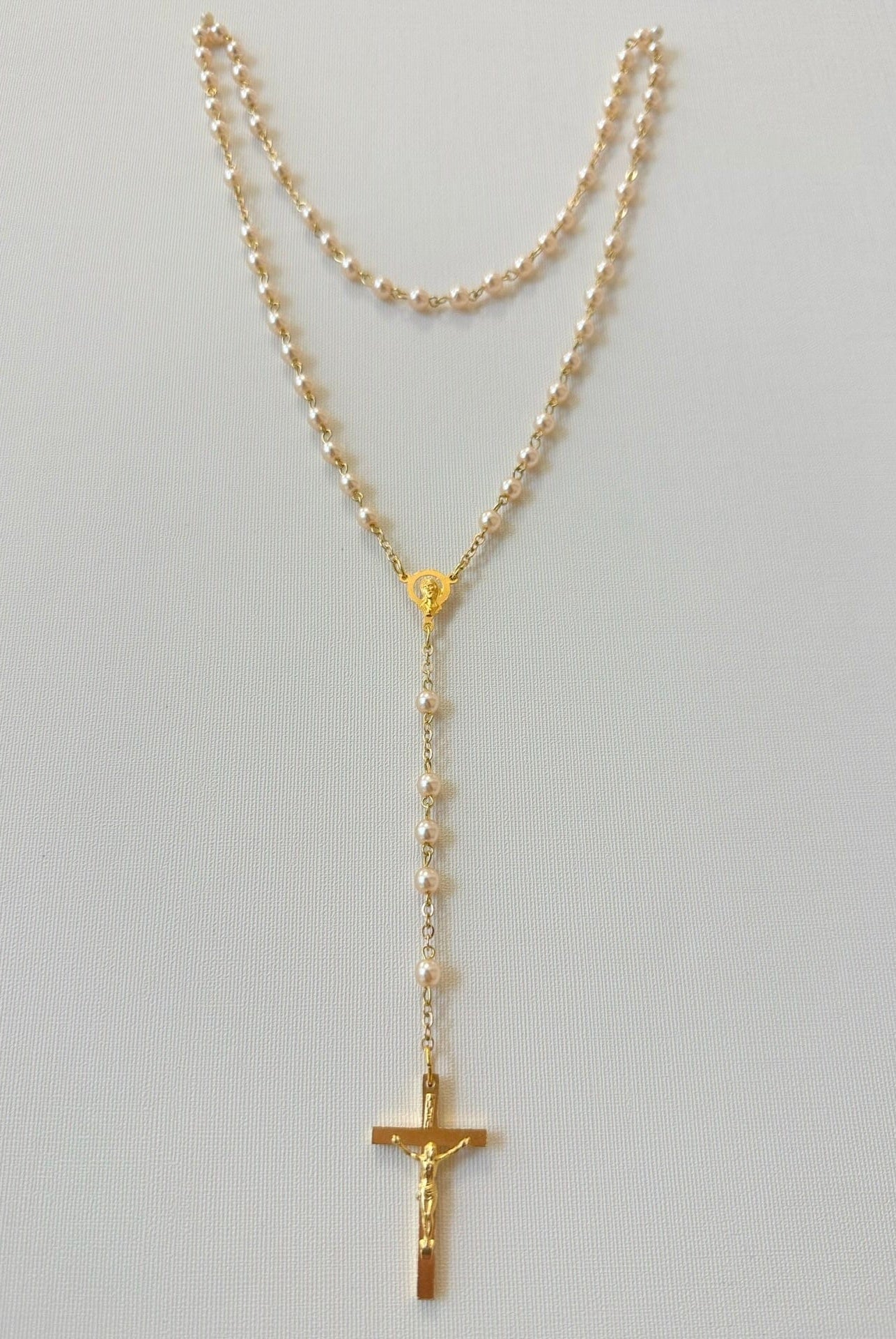 YoYo by Nina Rosary Gold Pearls & Golden Rosary