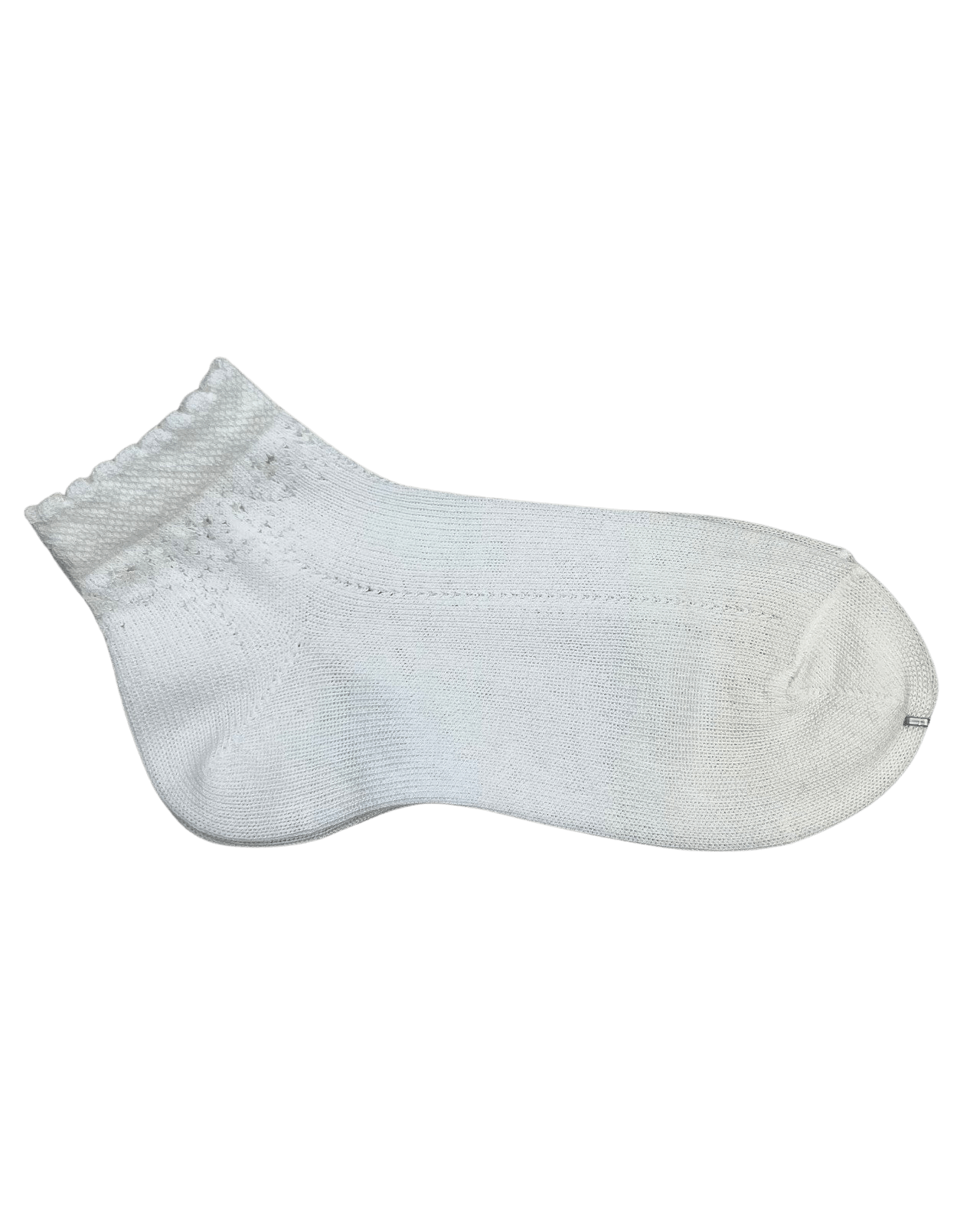 Condor Socks Off-White Ankle Socks with Openwork Details