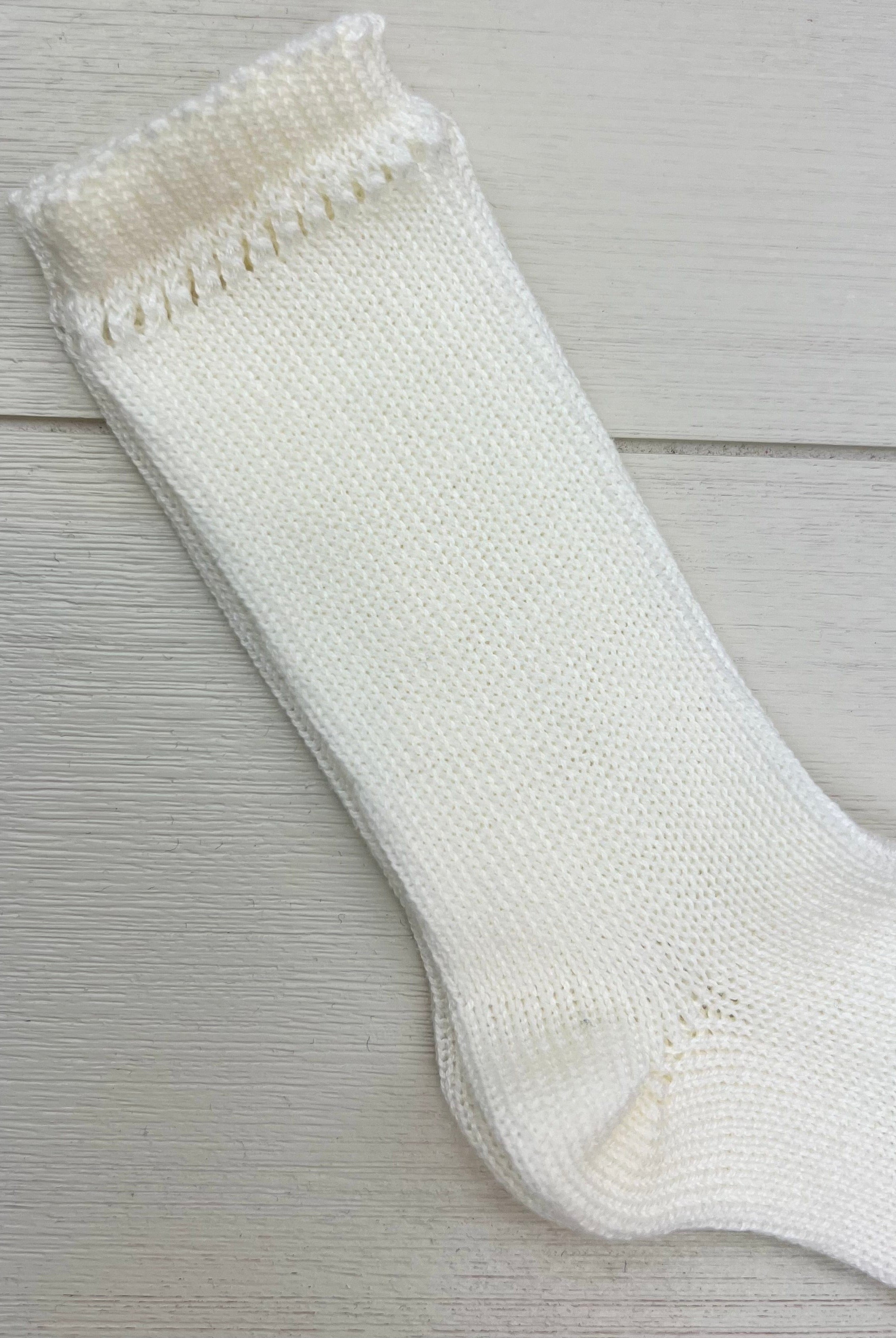 Condor Socks Off-White Perle Knee High Socks