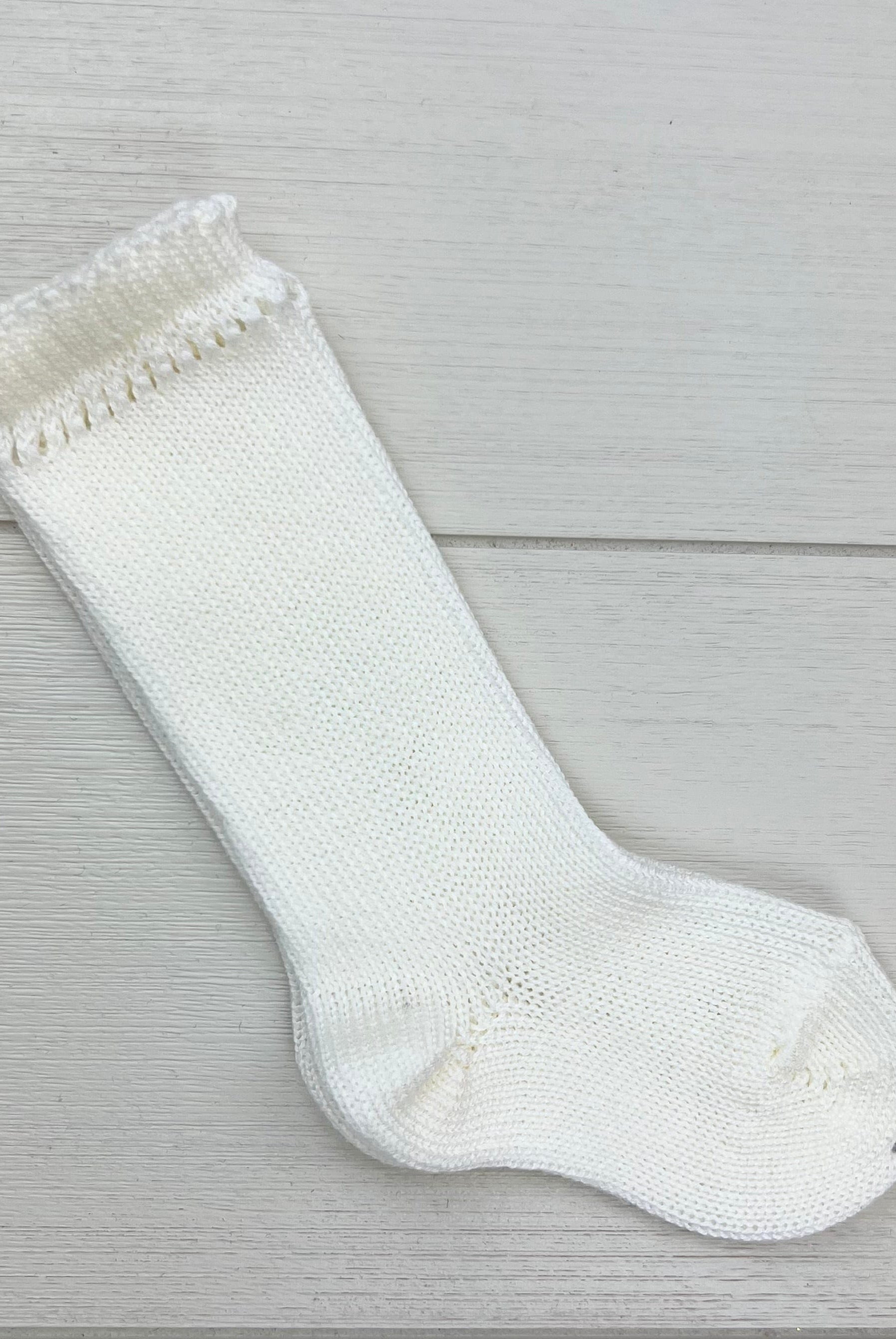 Condor Socks Off-White Perle Knee High Socks