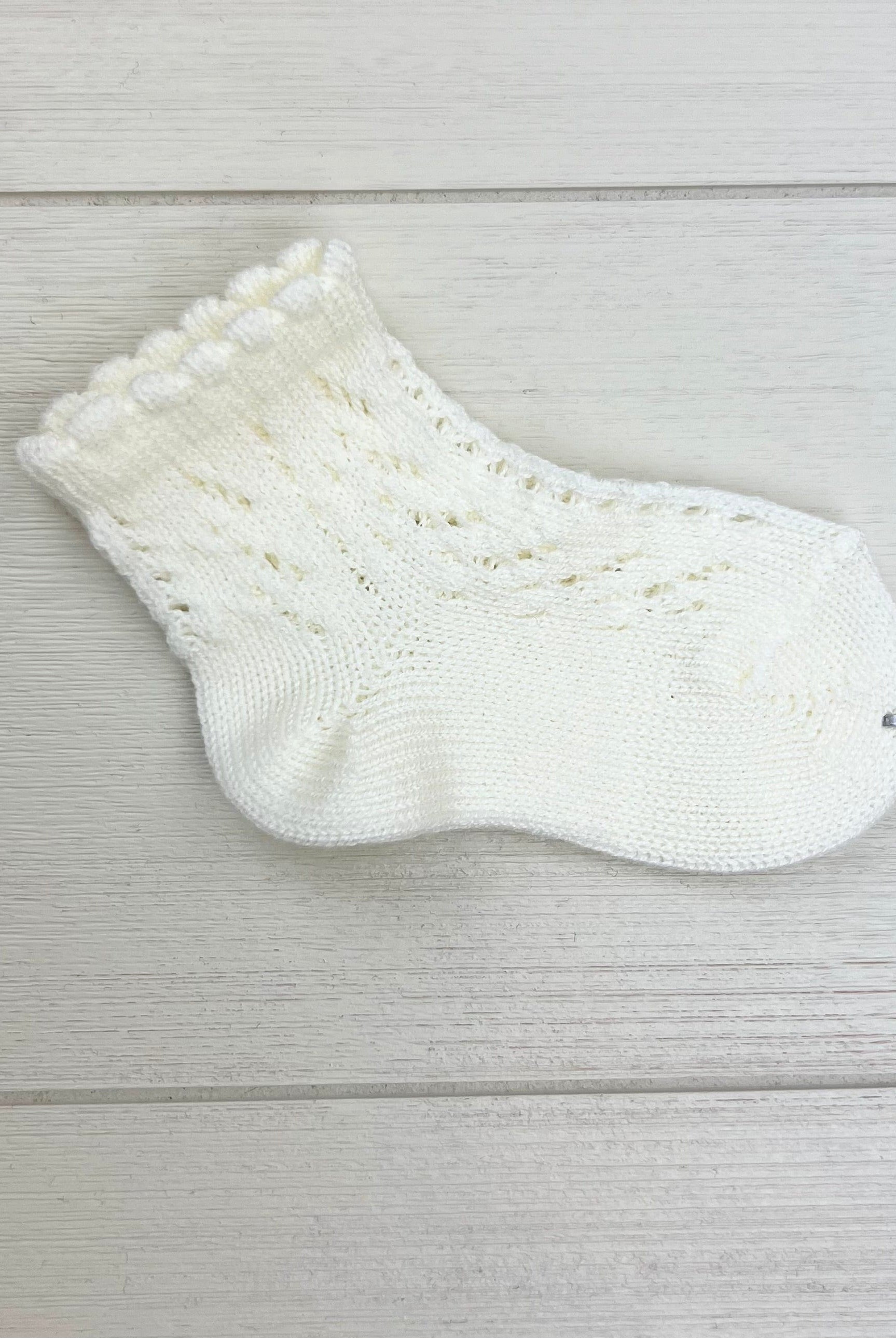 Condor Socks Off-White Perle Openwork Short Socks