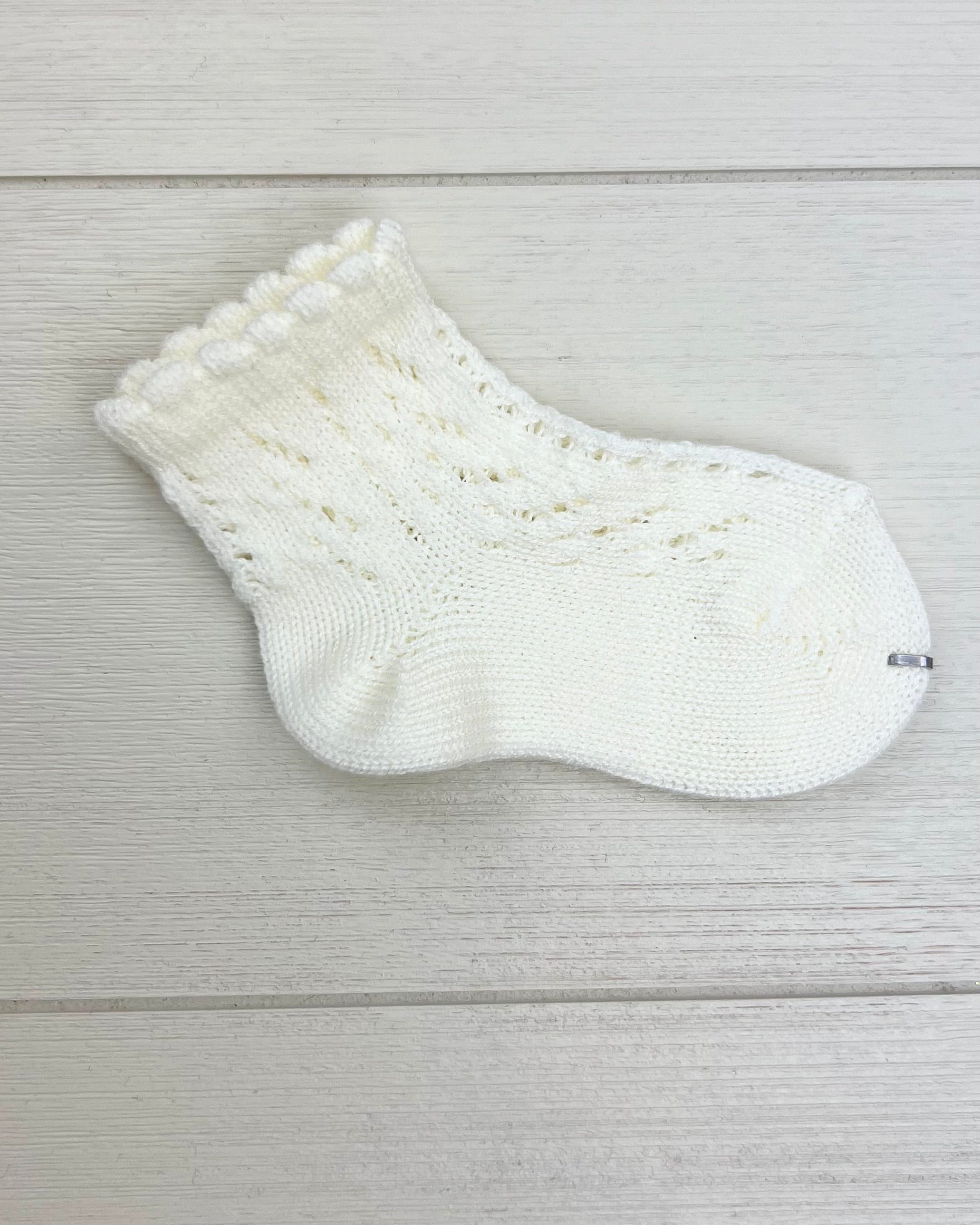 Condor Socks Off-White Perle Openwork Short Socks