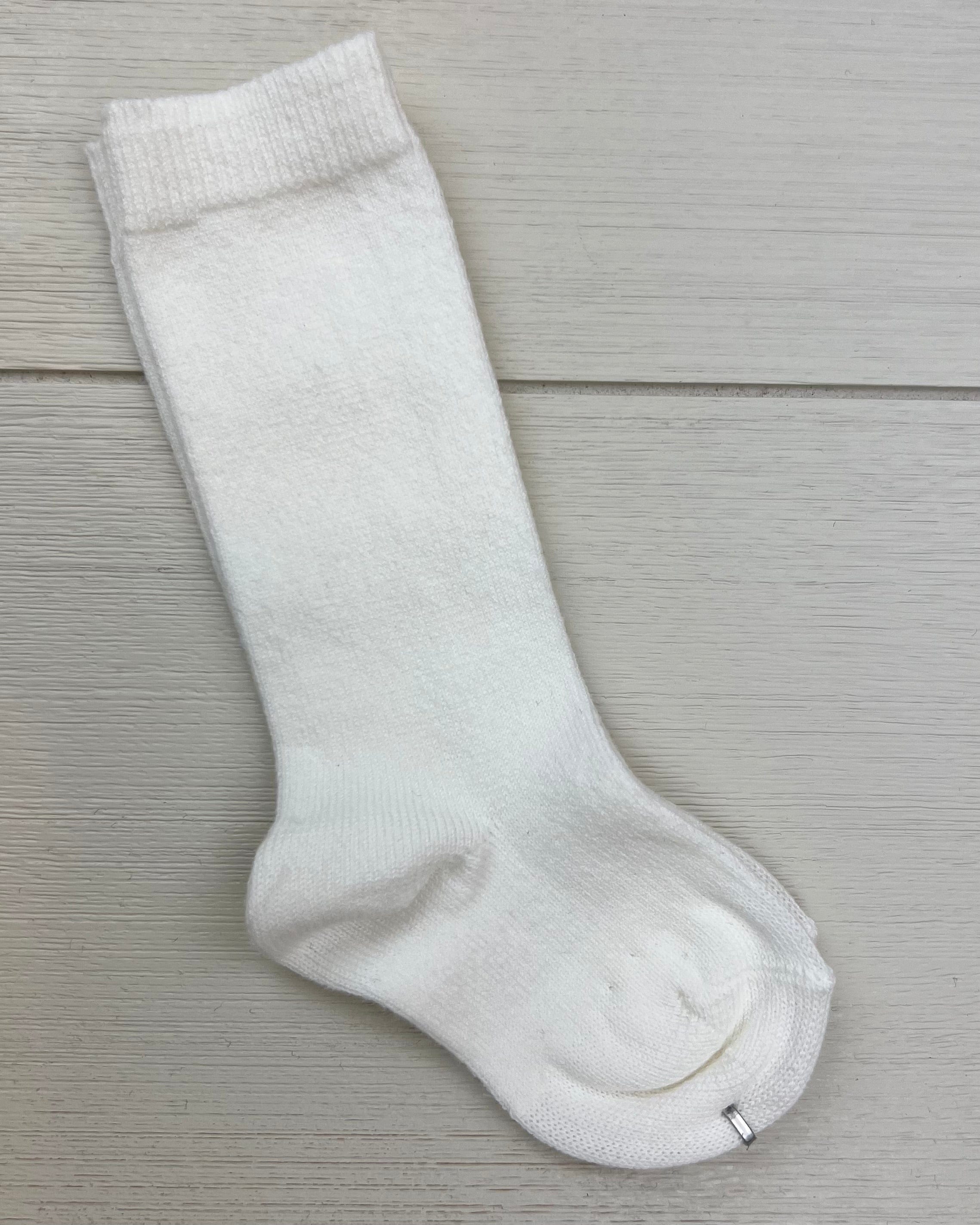 Condor Socks Off-White Plain Stitch Knee-High Socks