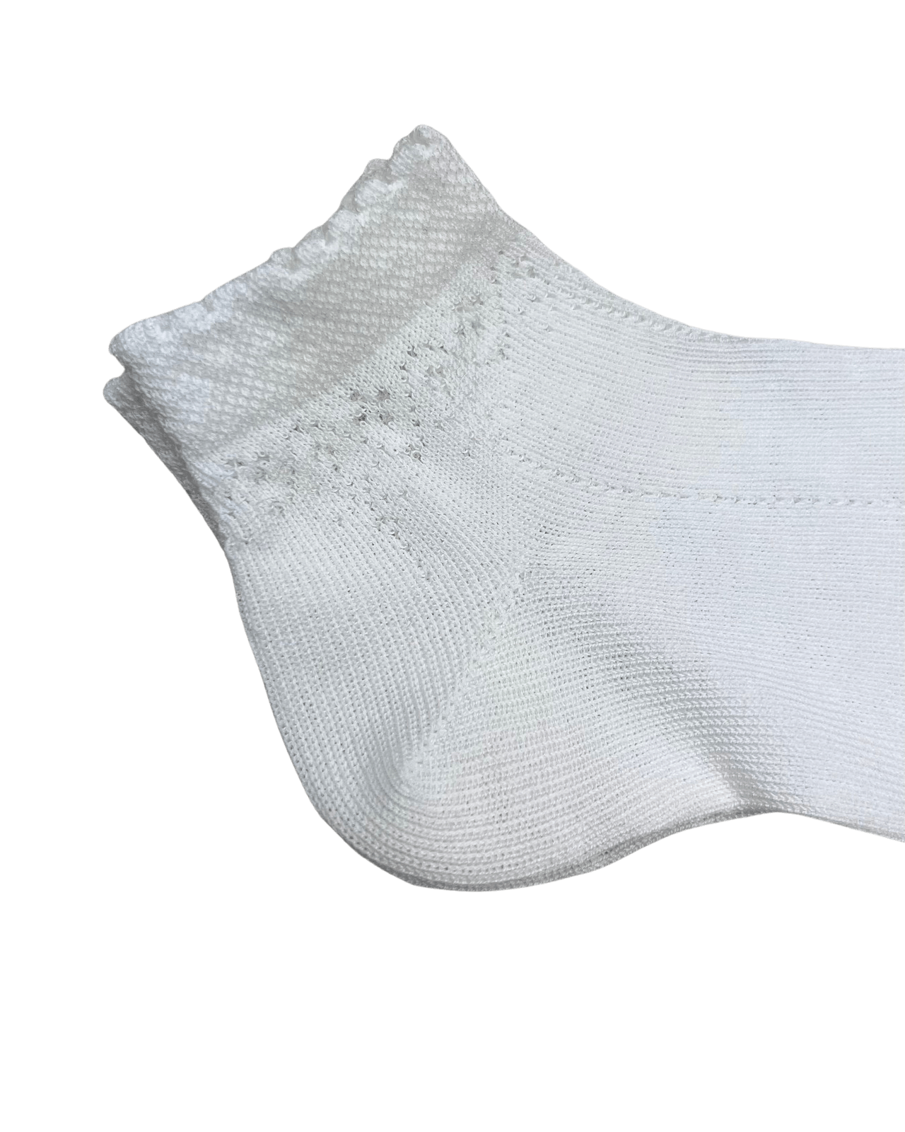 Condor Socks White Ankle Socks with Openwork Details